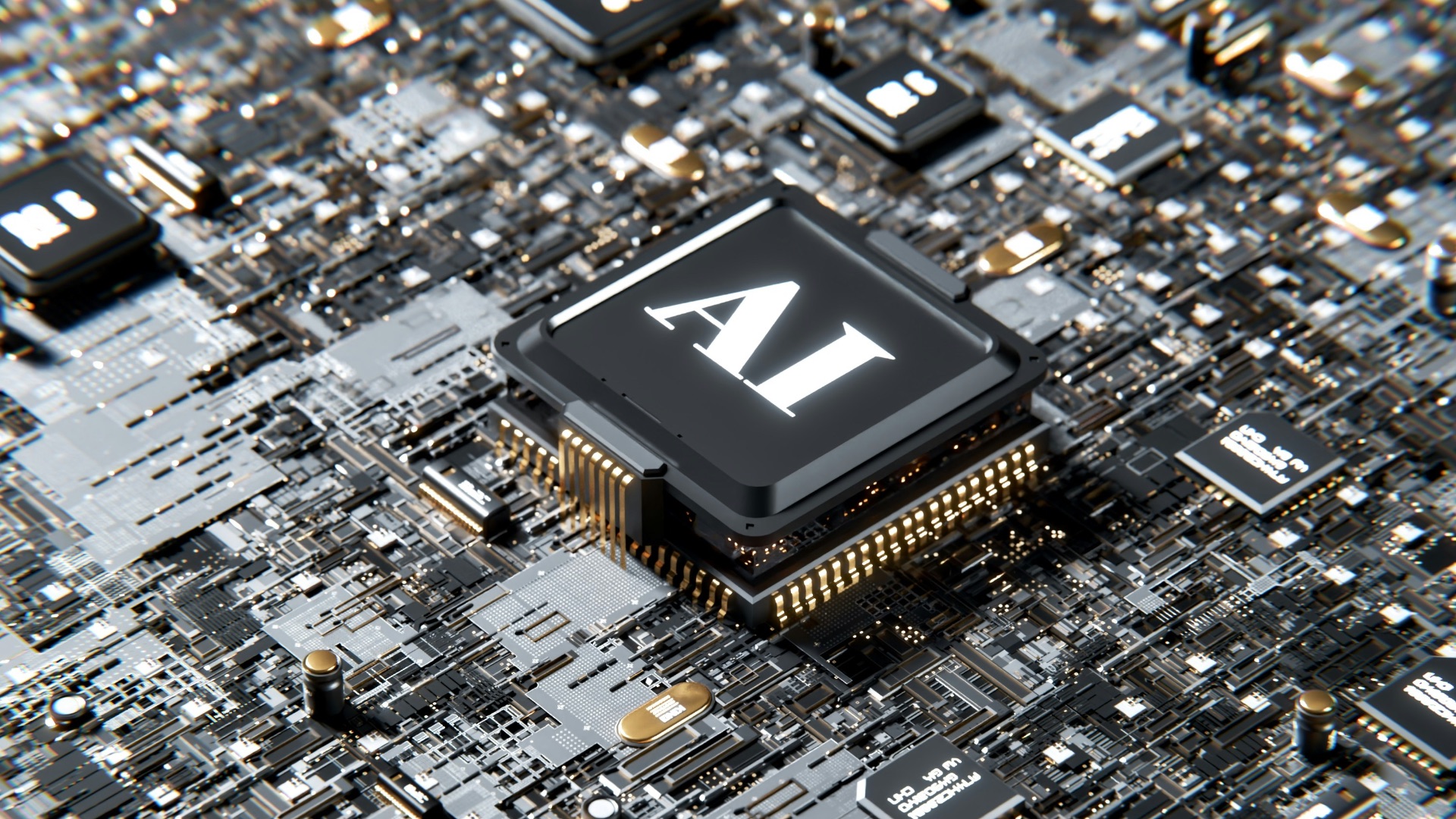 a computer chip with the letter a on top of it