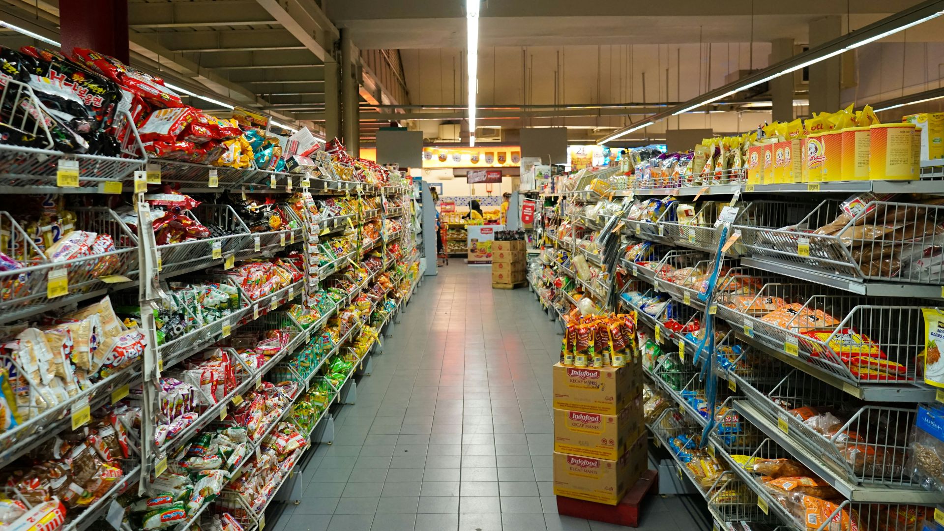 pile of grocery items