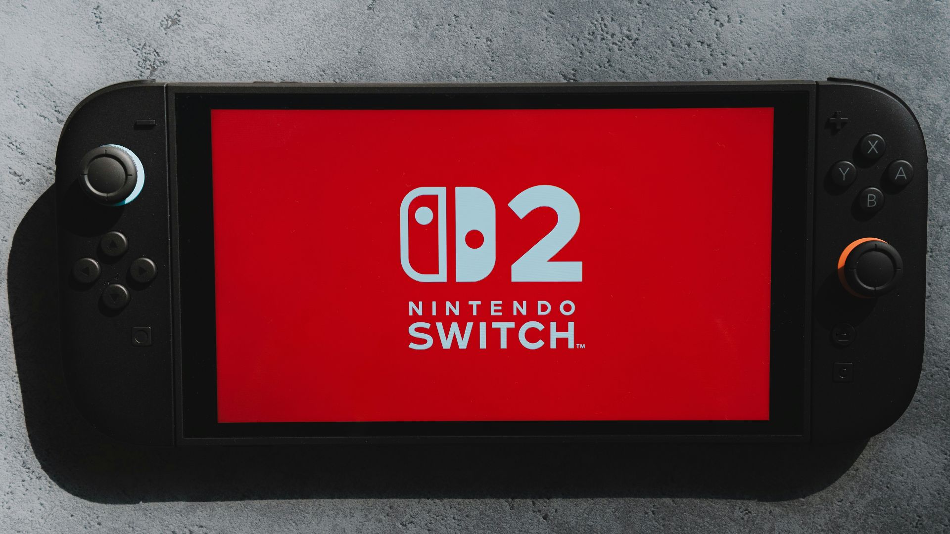 The nintendo switch 2 with a red screen.