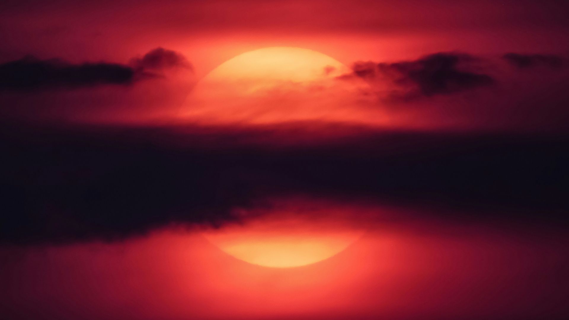 sun in the sky during night time