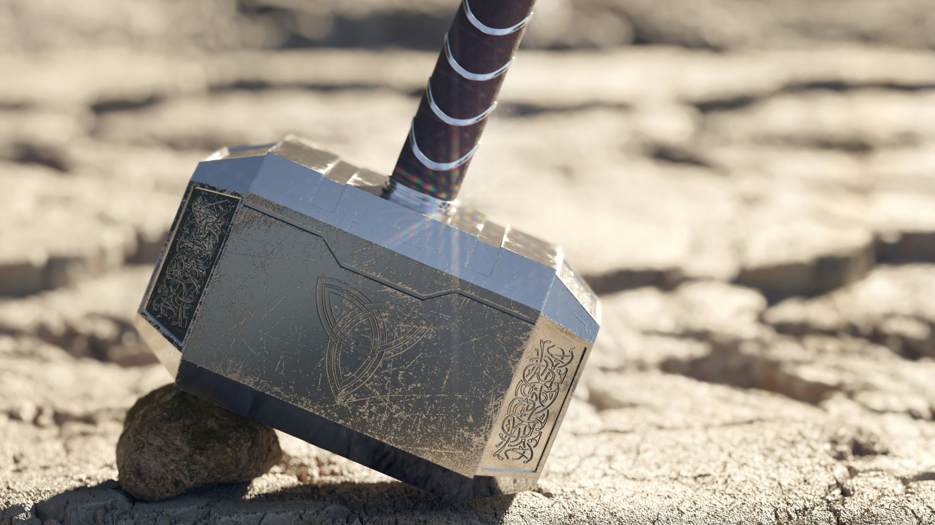 black and silver steel pipe on brown rock