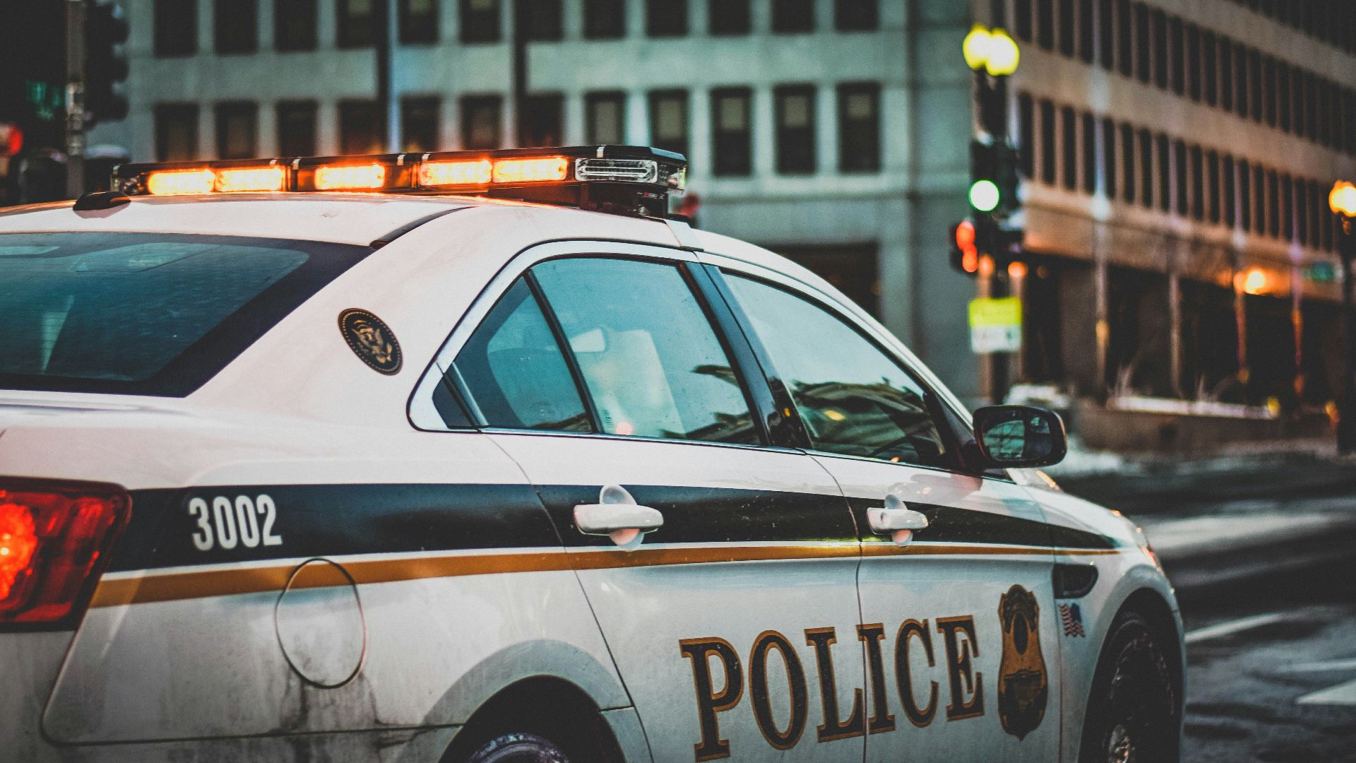 police car at street