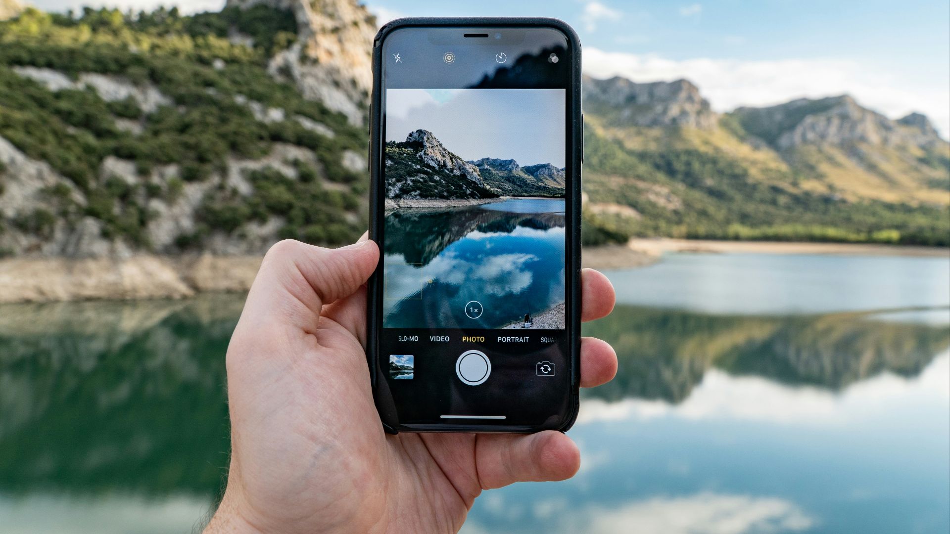 person holding phone