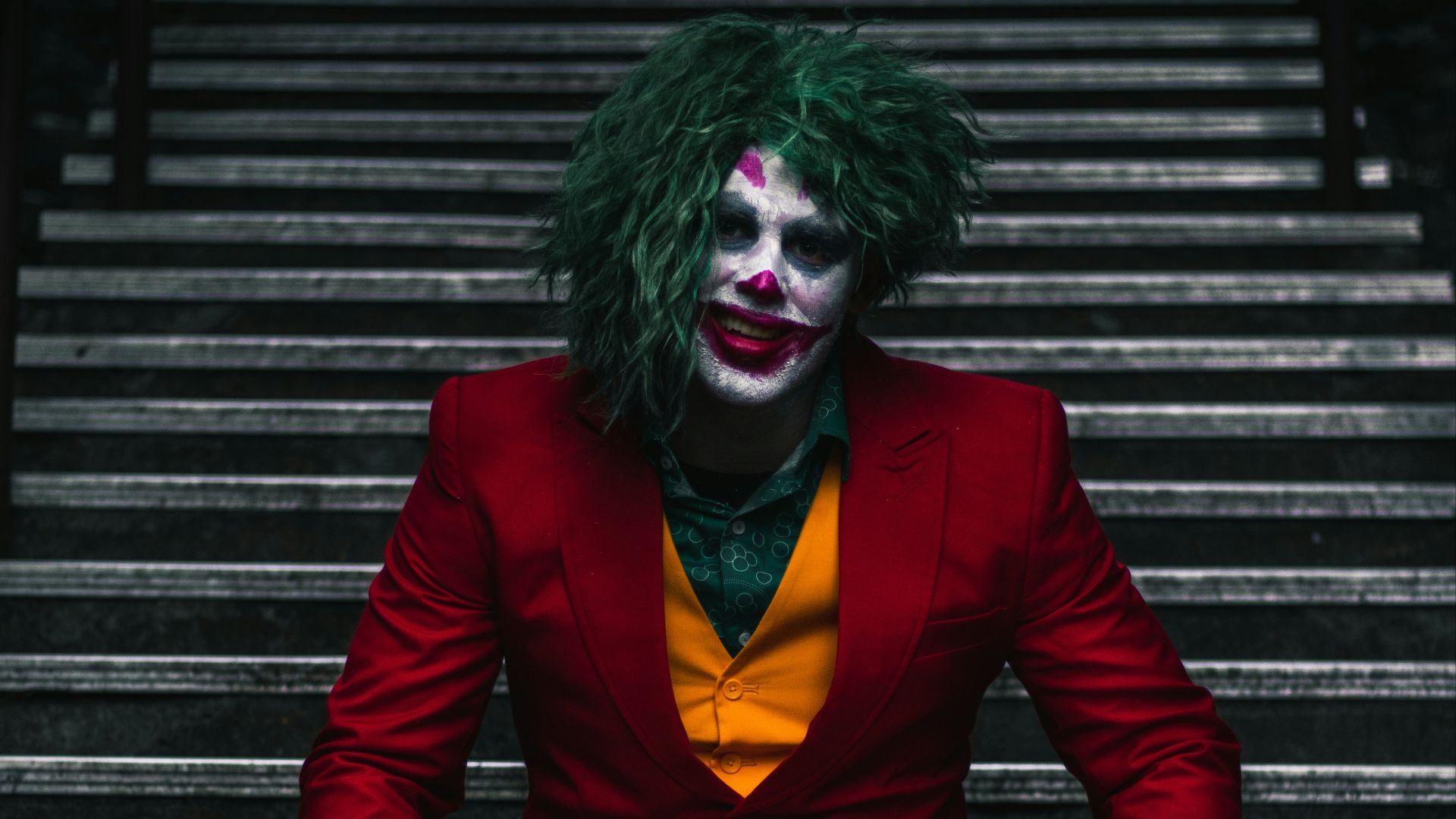 Joker on stairs