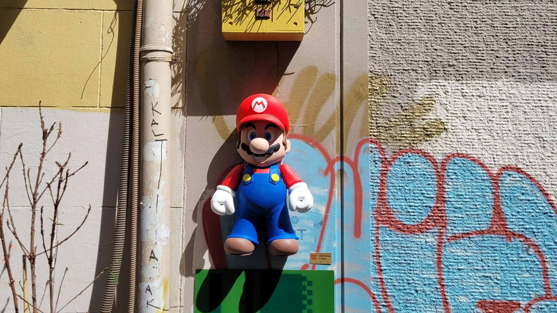 mickey mouse wall art during daytime