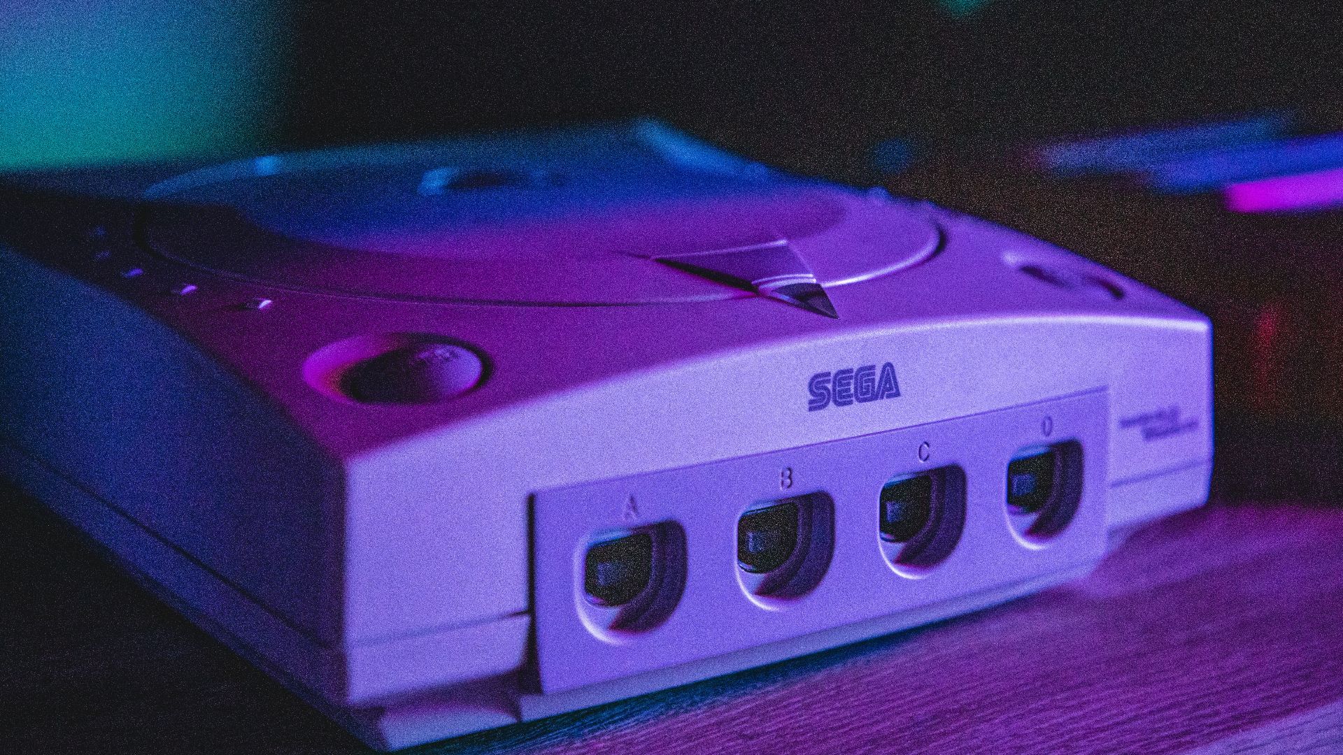 purple and gray electronic device