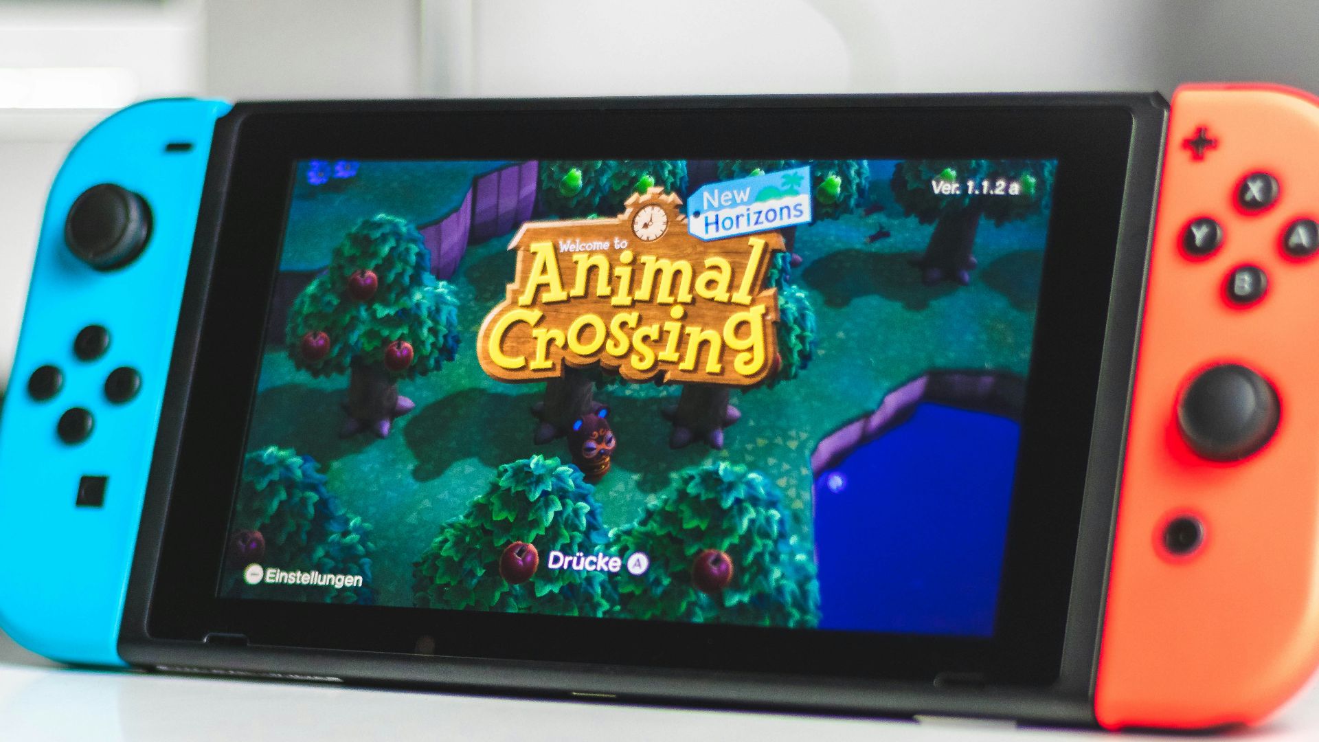 blue nintendo switch game console