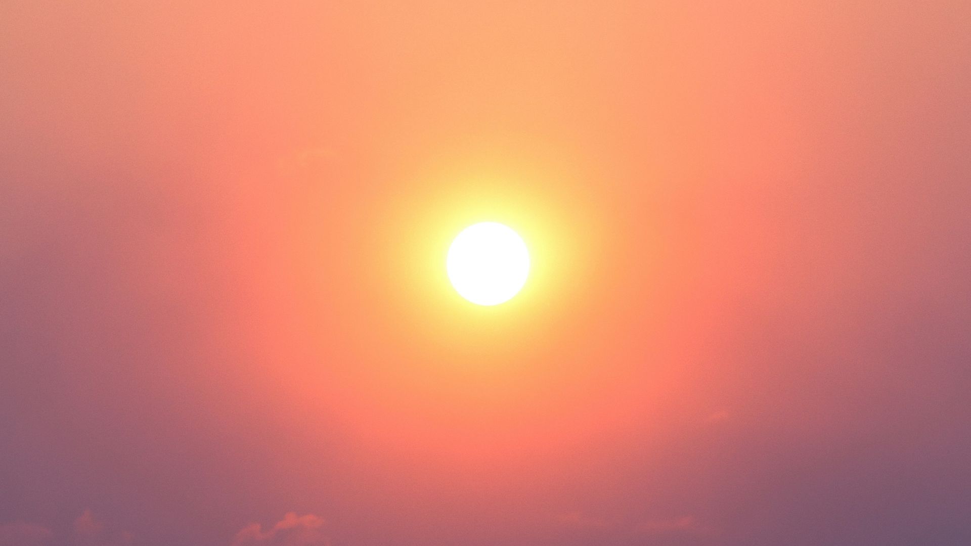 the sun is setting over a building with a bird flying in front of it