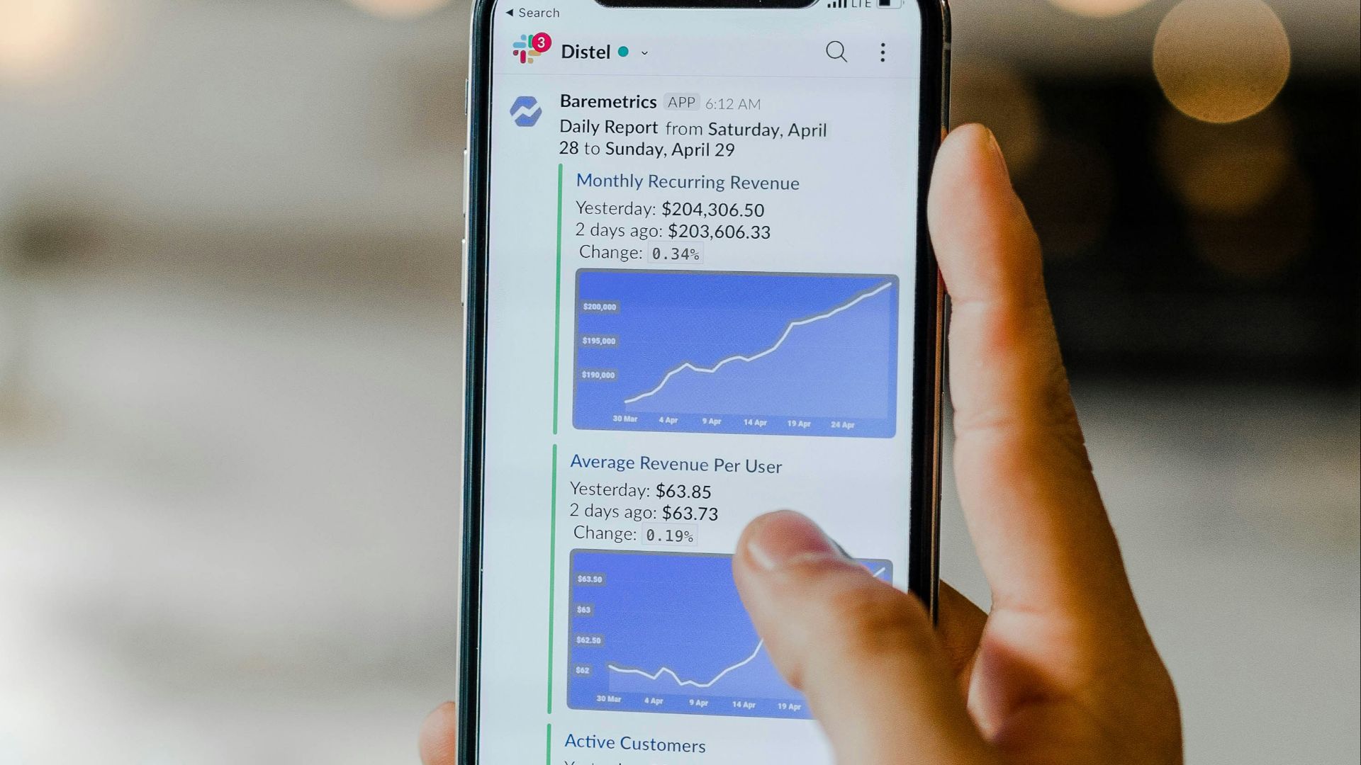 turned-on post-2018 iPhone