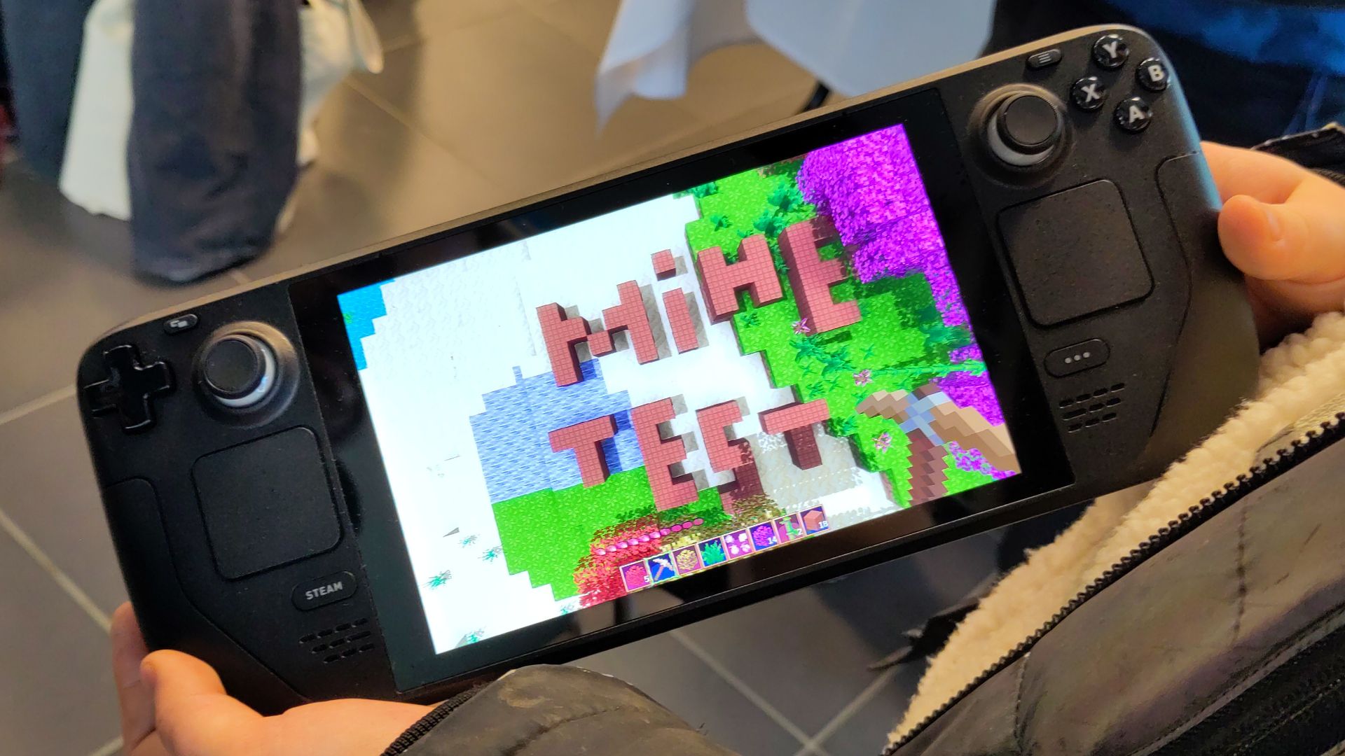 File:Minetest on Steam Deck device - FOSDEM 2024.jpg