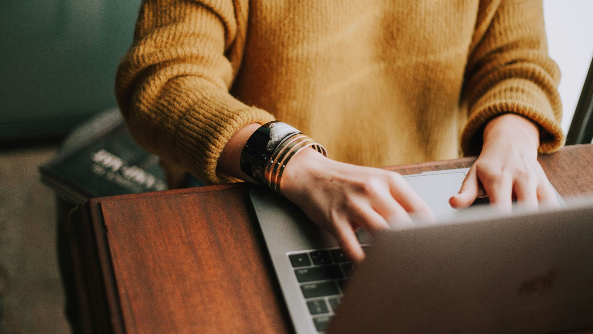 person using laptop computer