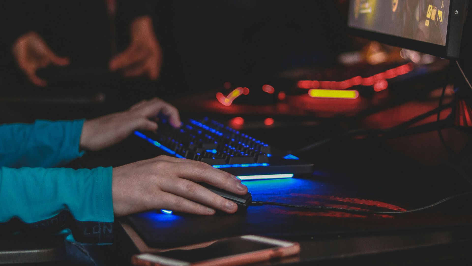 person using desktop