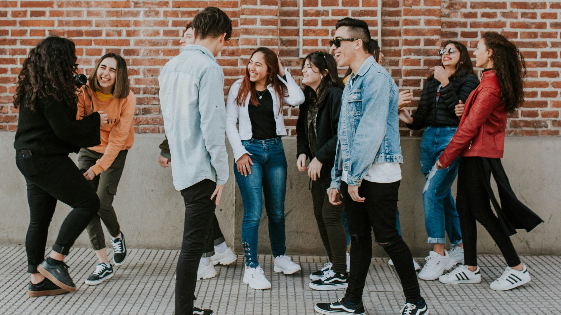 people standing near building