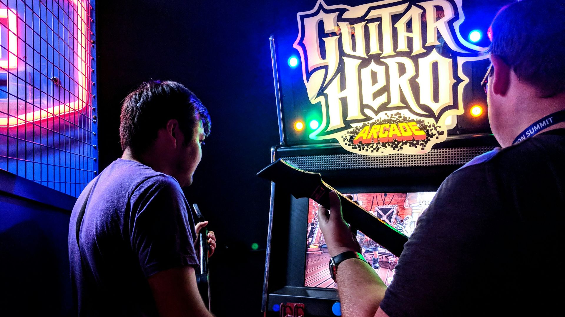 two person performing