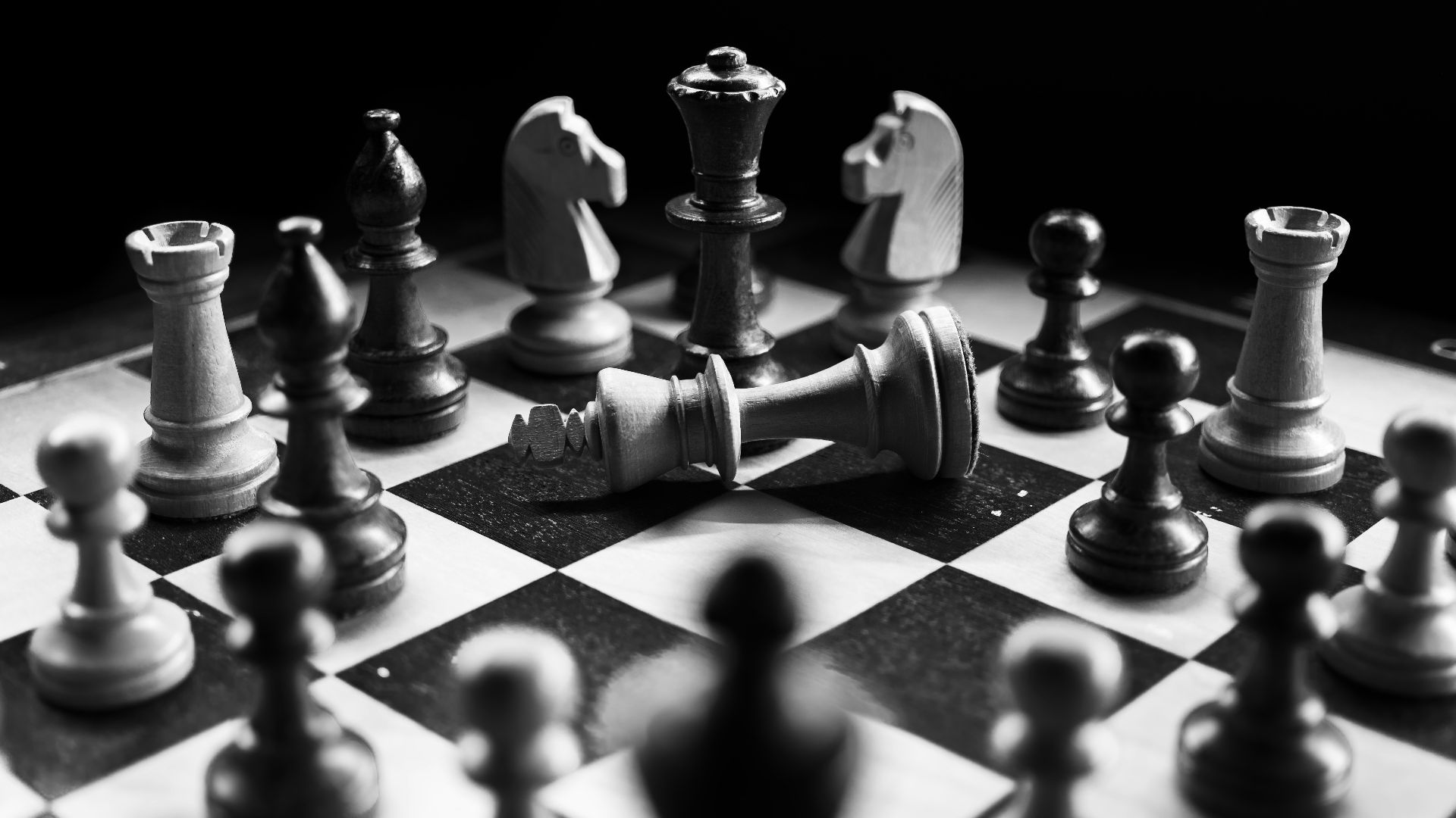 chess pieces on board