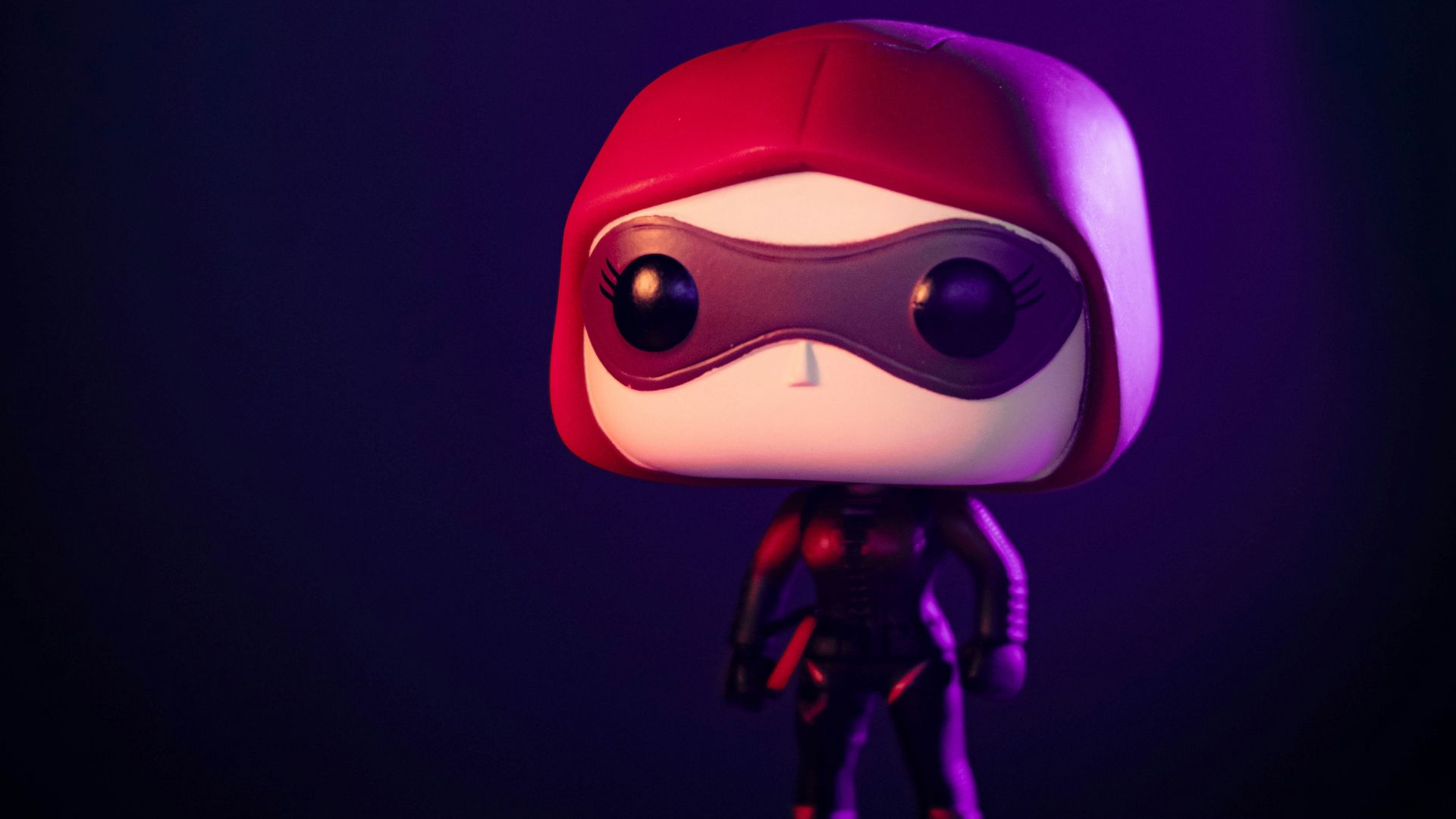 purple and black cartoon character