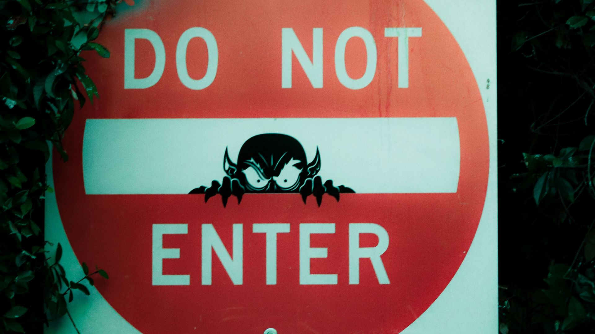 red and white Do Not Enter street sign