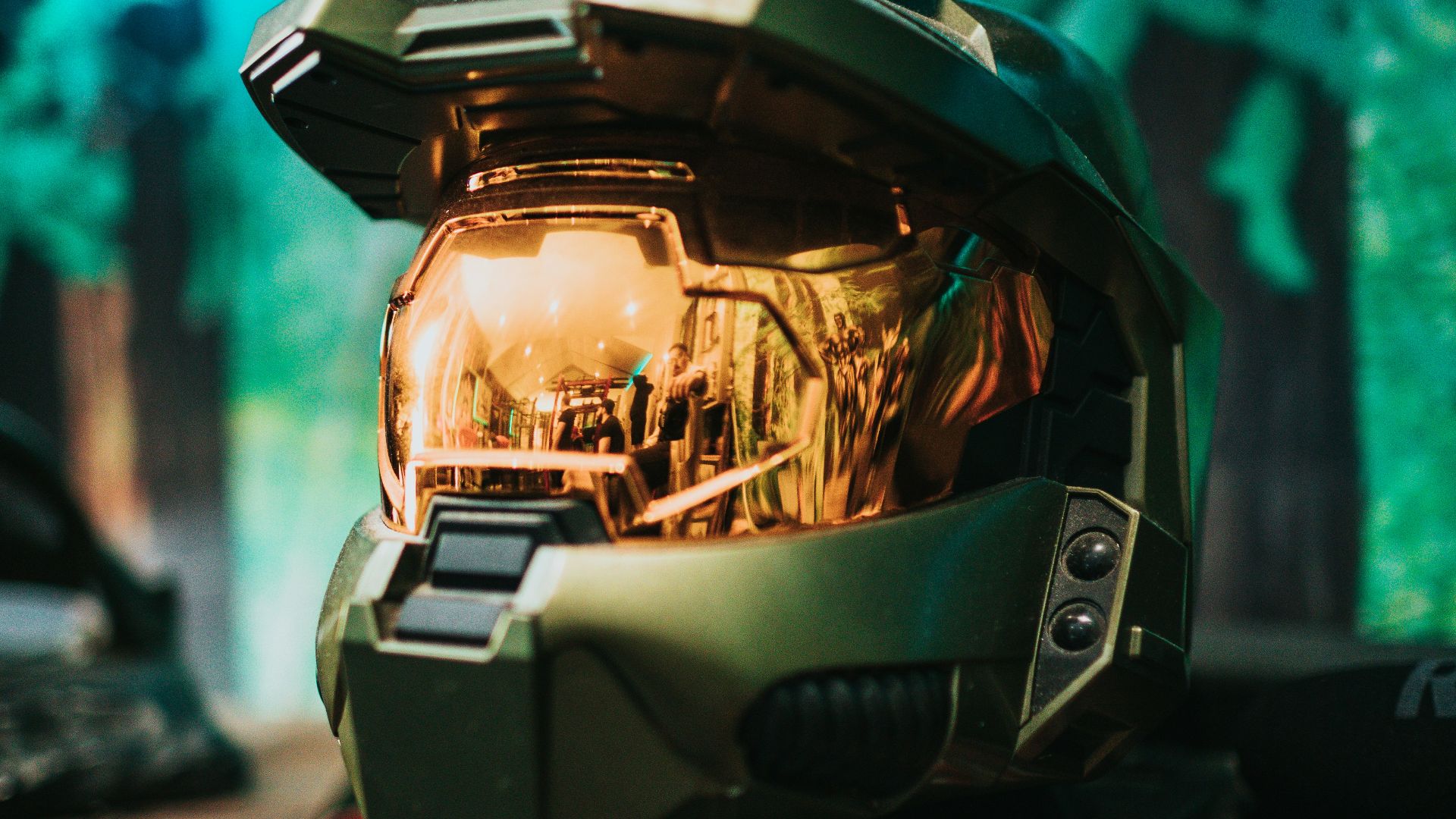 black and gray helmet on black and white textile