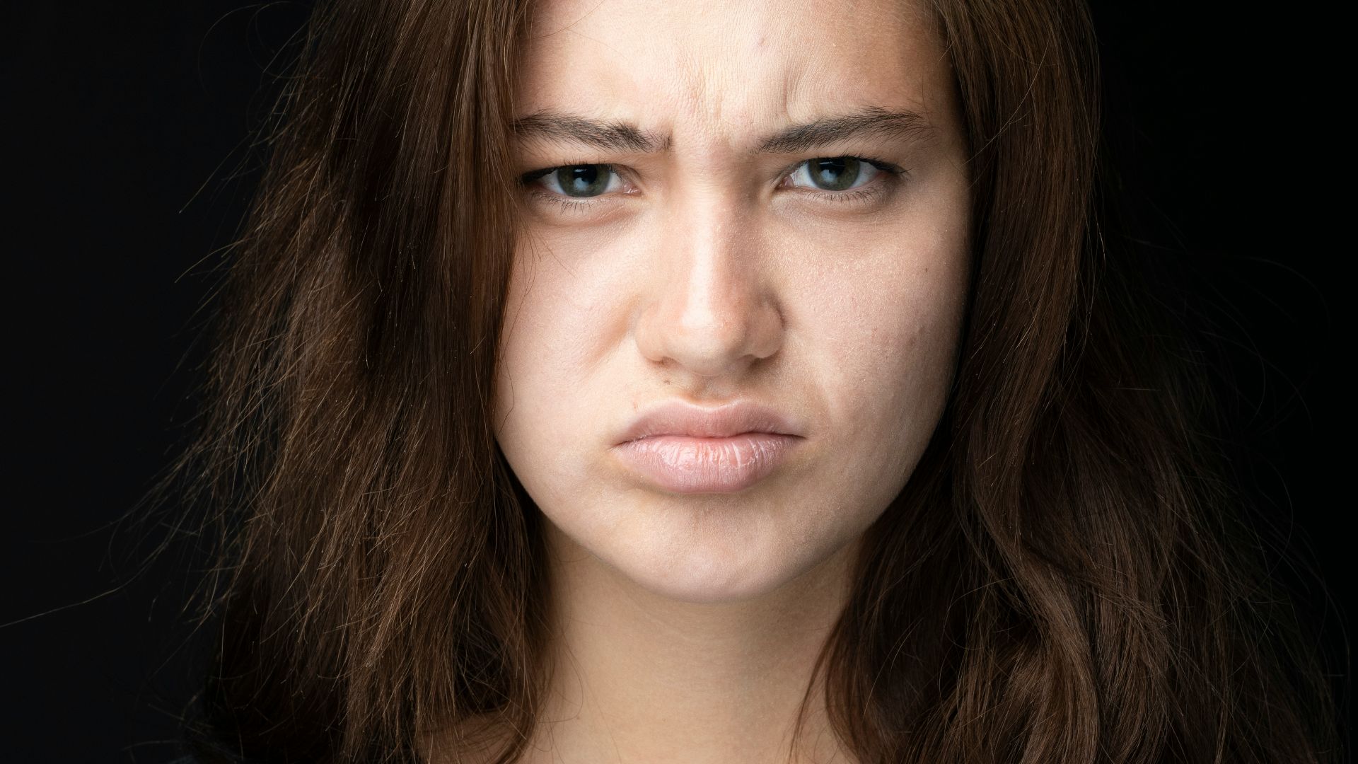 woman in black crew neck shirt