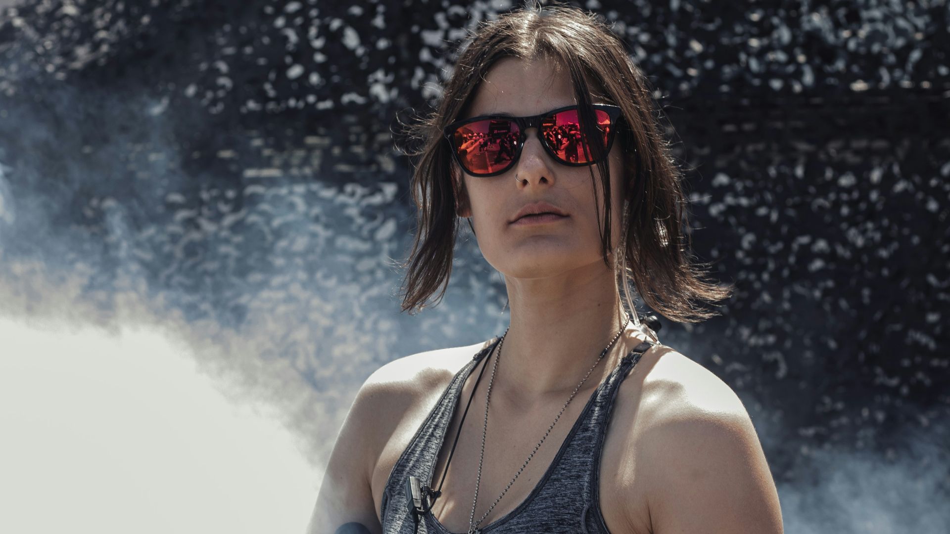 a person wearing sunglasses