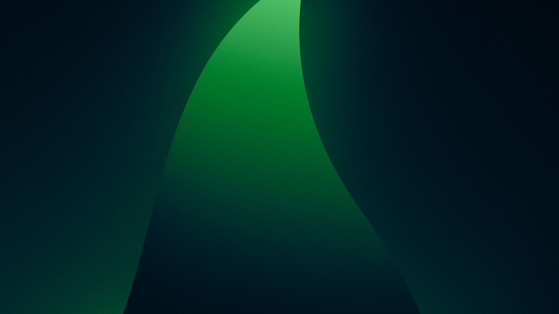 a dark green background with a curved curve