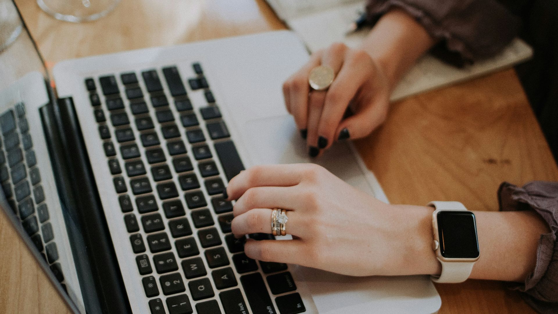 person using MacBook