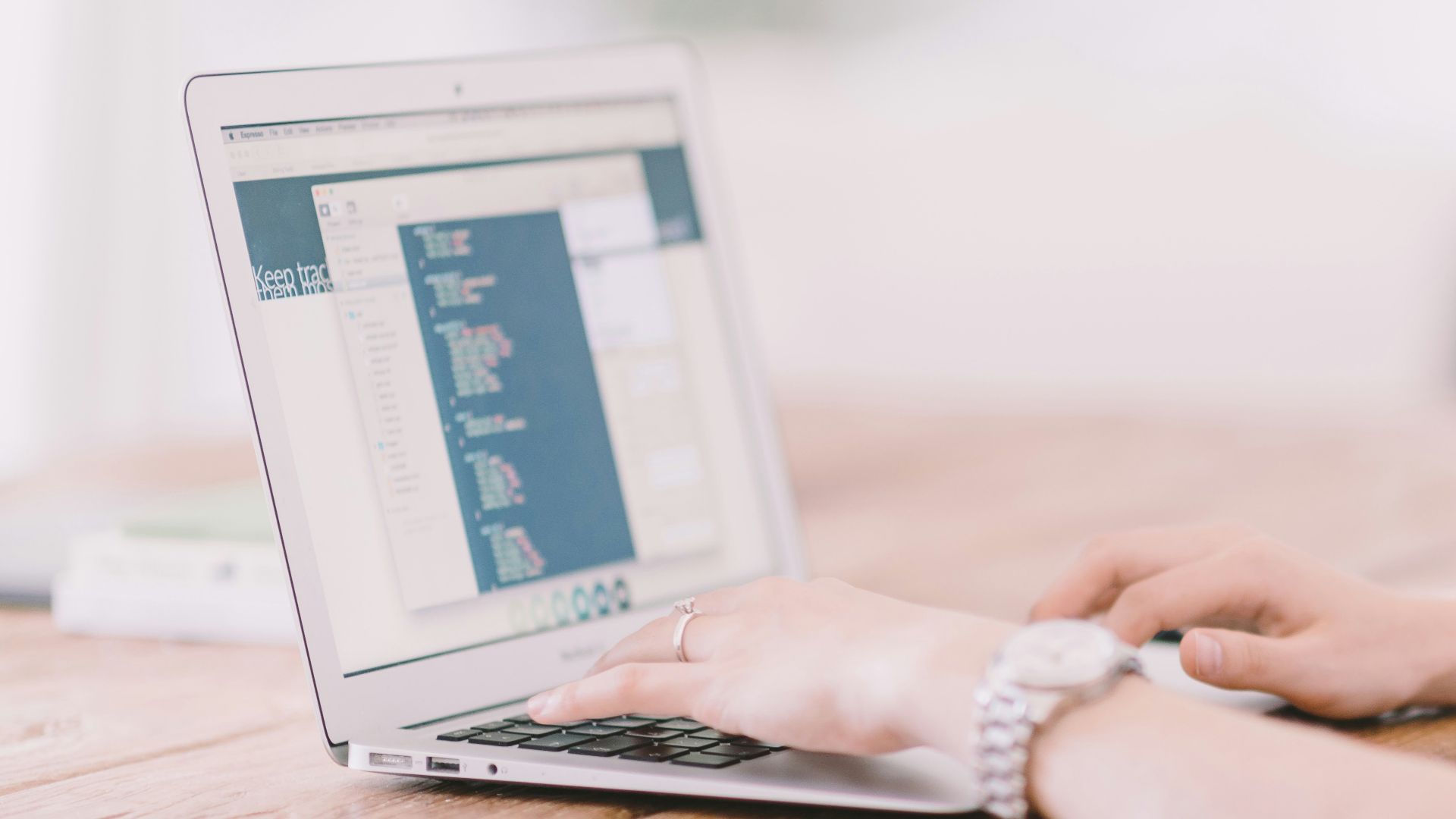 person using a laptop