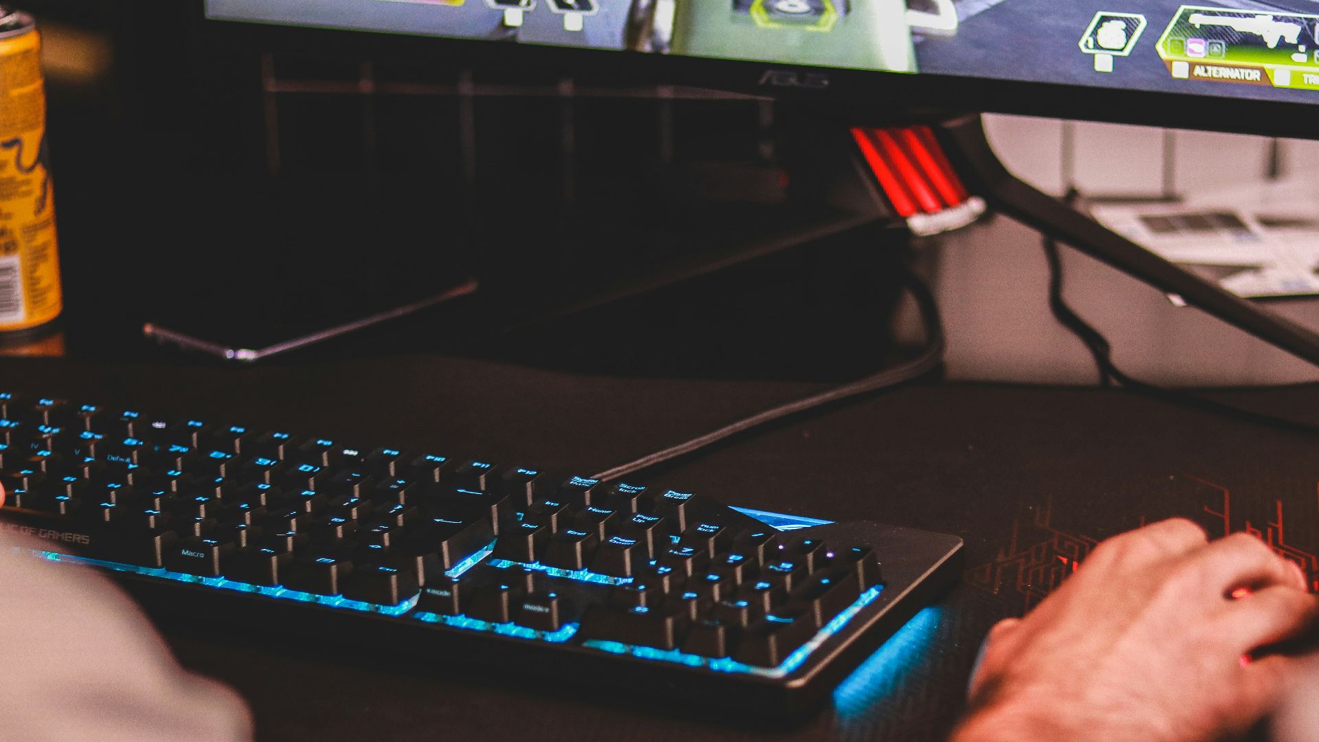 person holding computer mouse