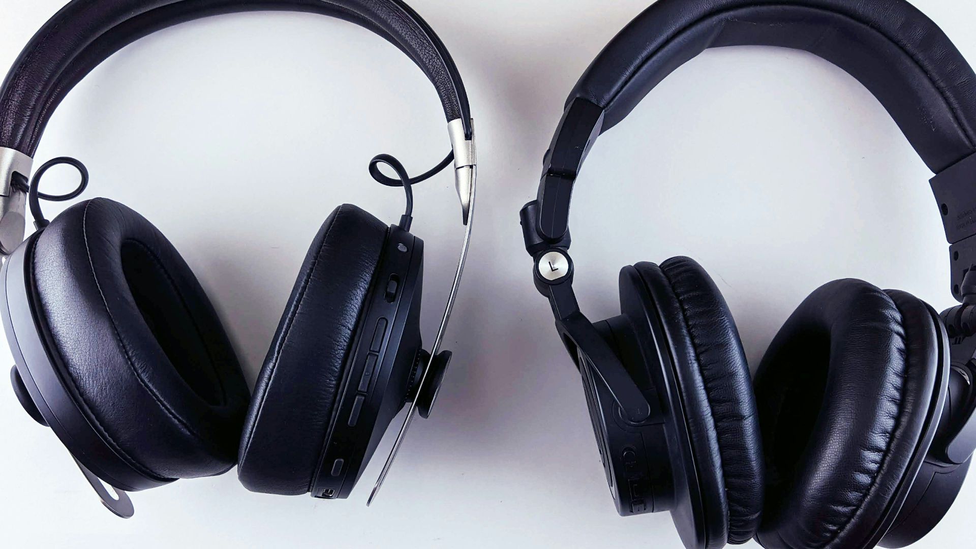 a pair of black headphones