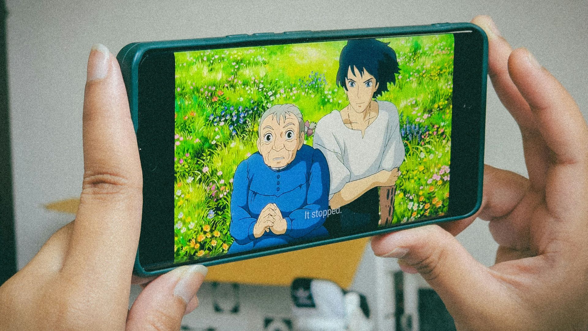 A person holding up a cell phone to take a picture