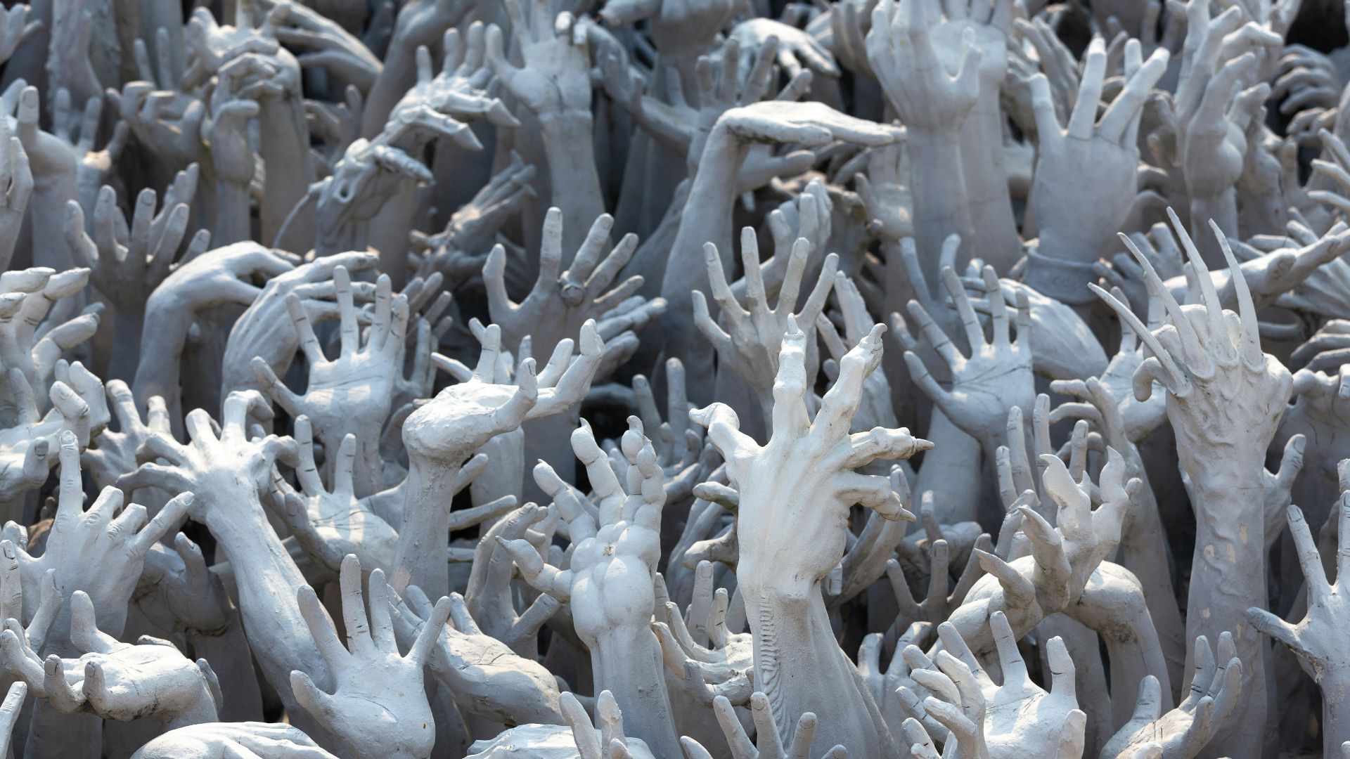 white and gray abstract painting