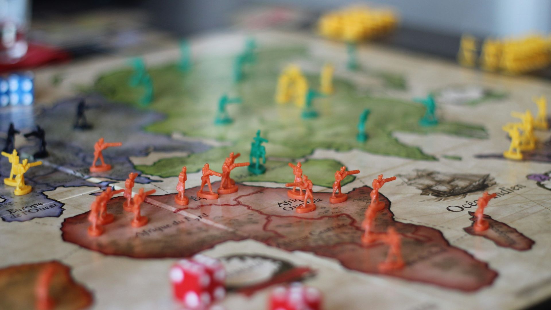 red white yellow and green abstract painting