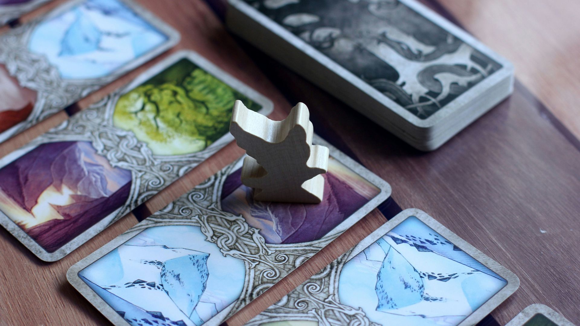 a group of cards on a table
