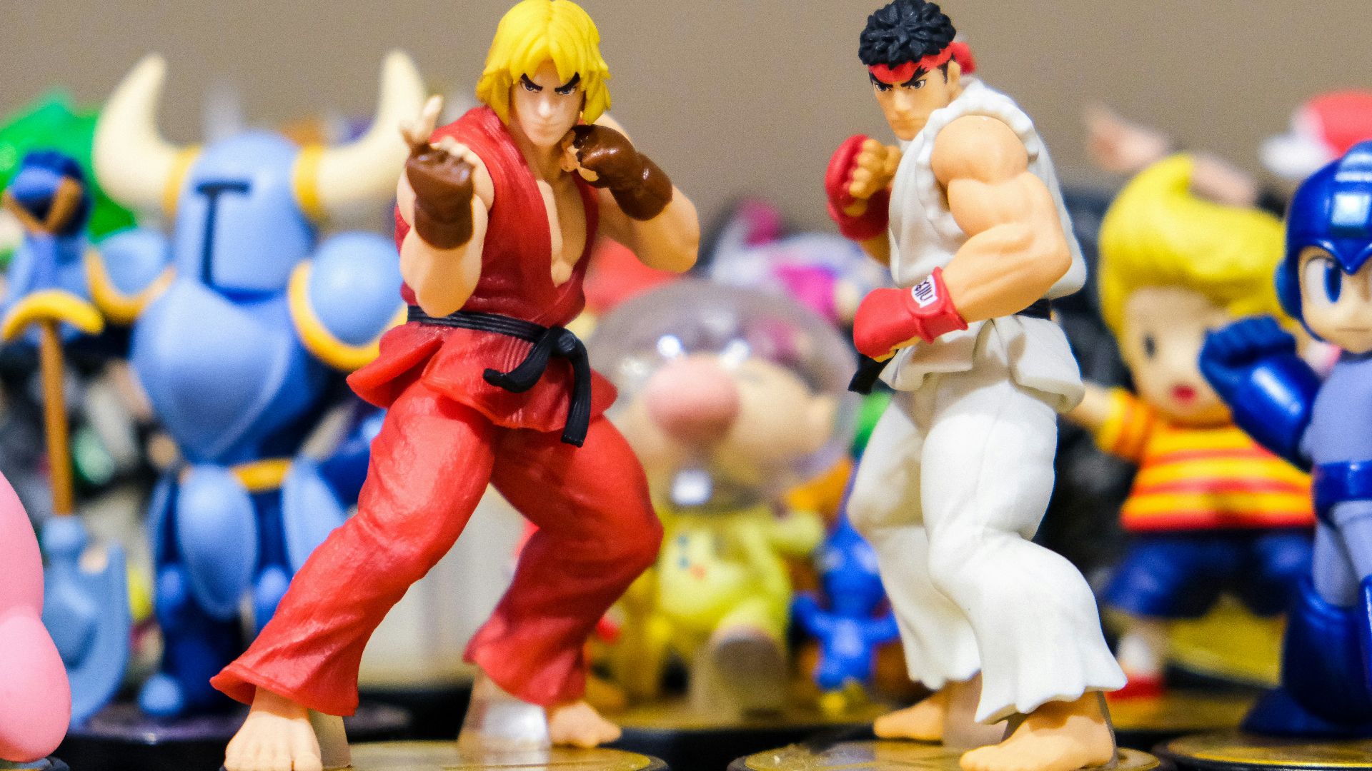 Street Fighter Ken and Ryu figurines