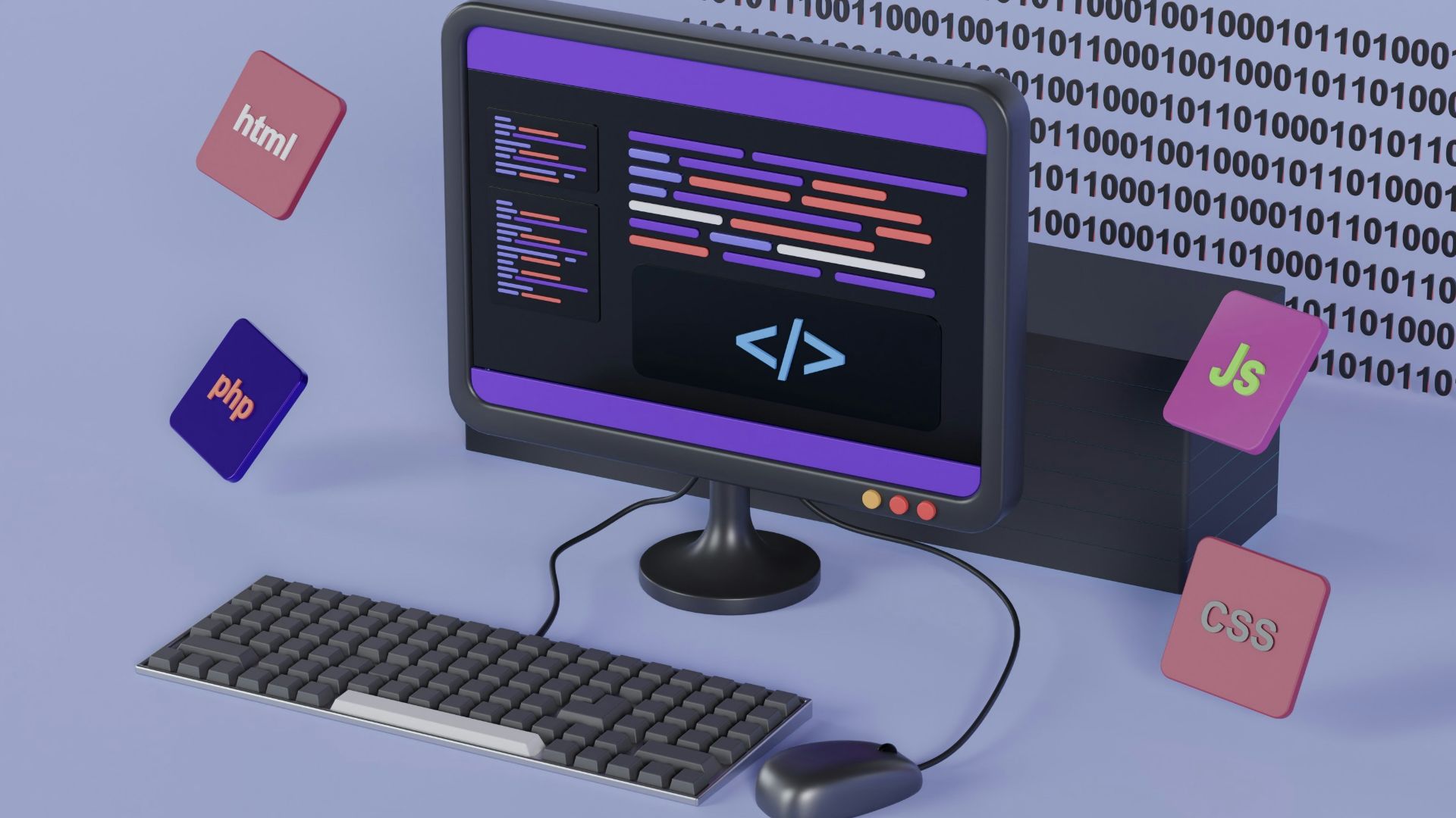a computer with a keyboard and mouse