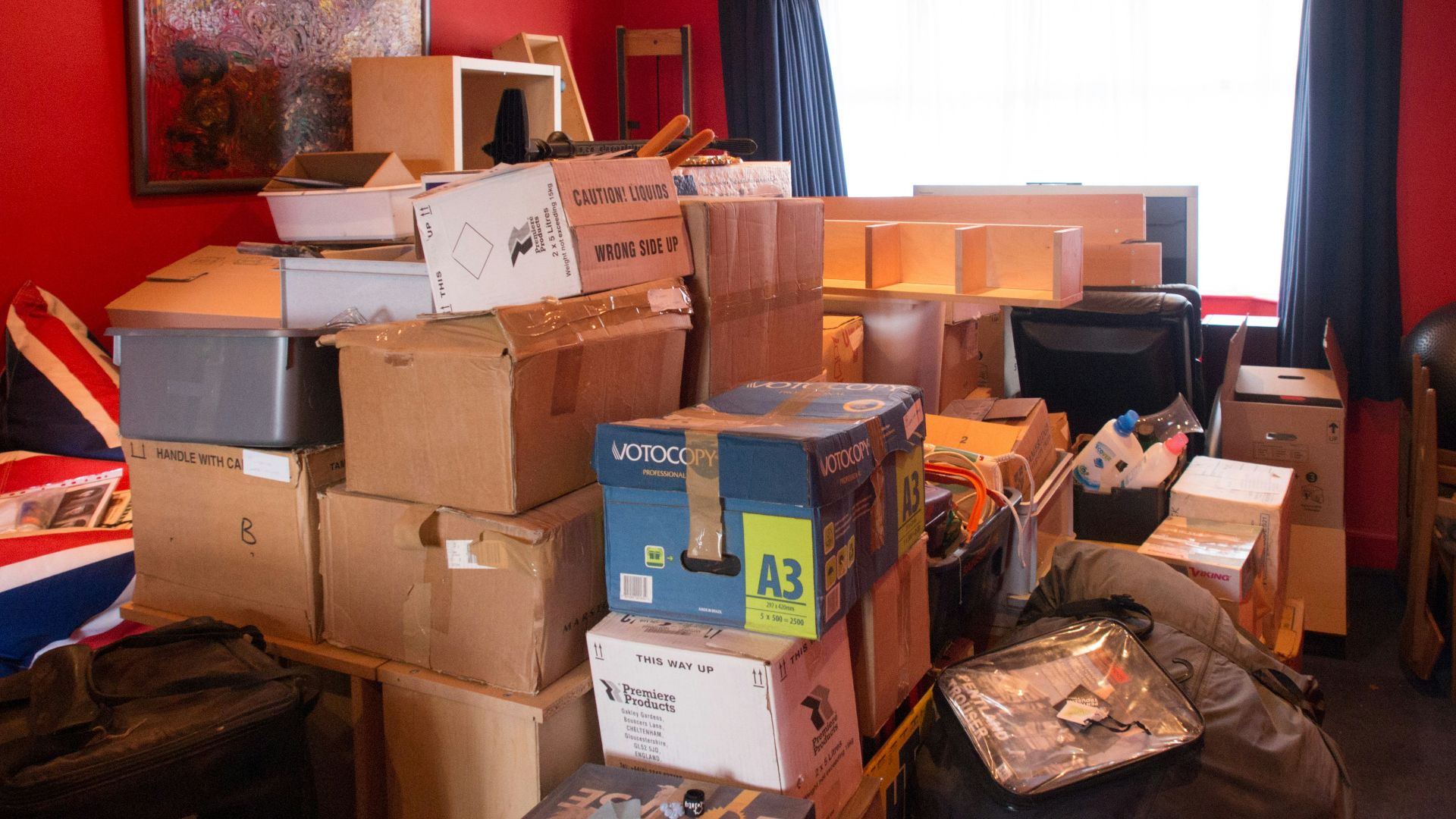brown cardboard boxes on brown wooden table