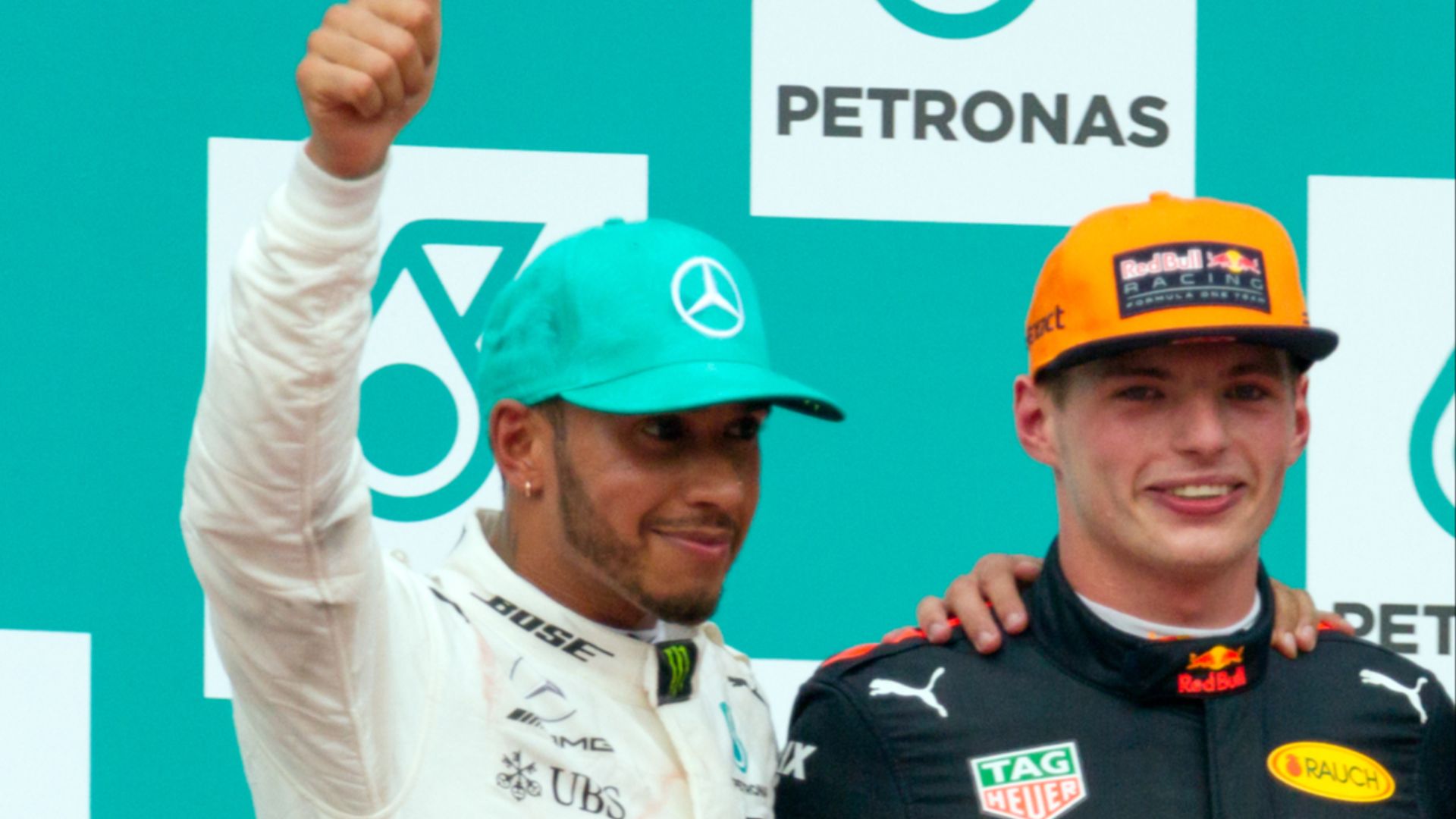 File:Podium 2017 Malaysia, Lewis Hamilton and Max Verstappen.jpg