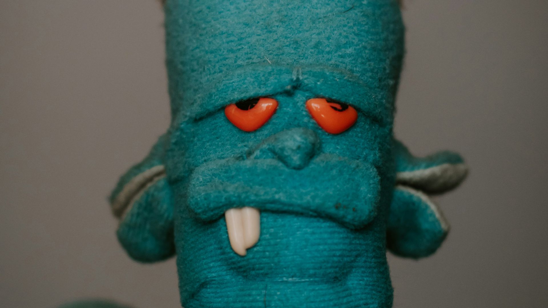 blue and brown plush toy