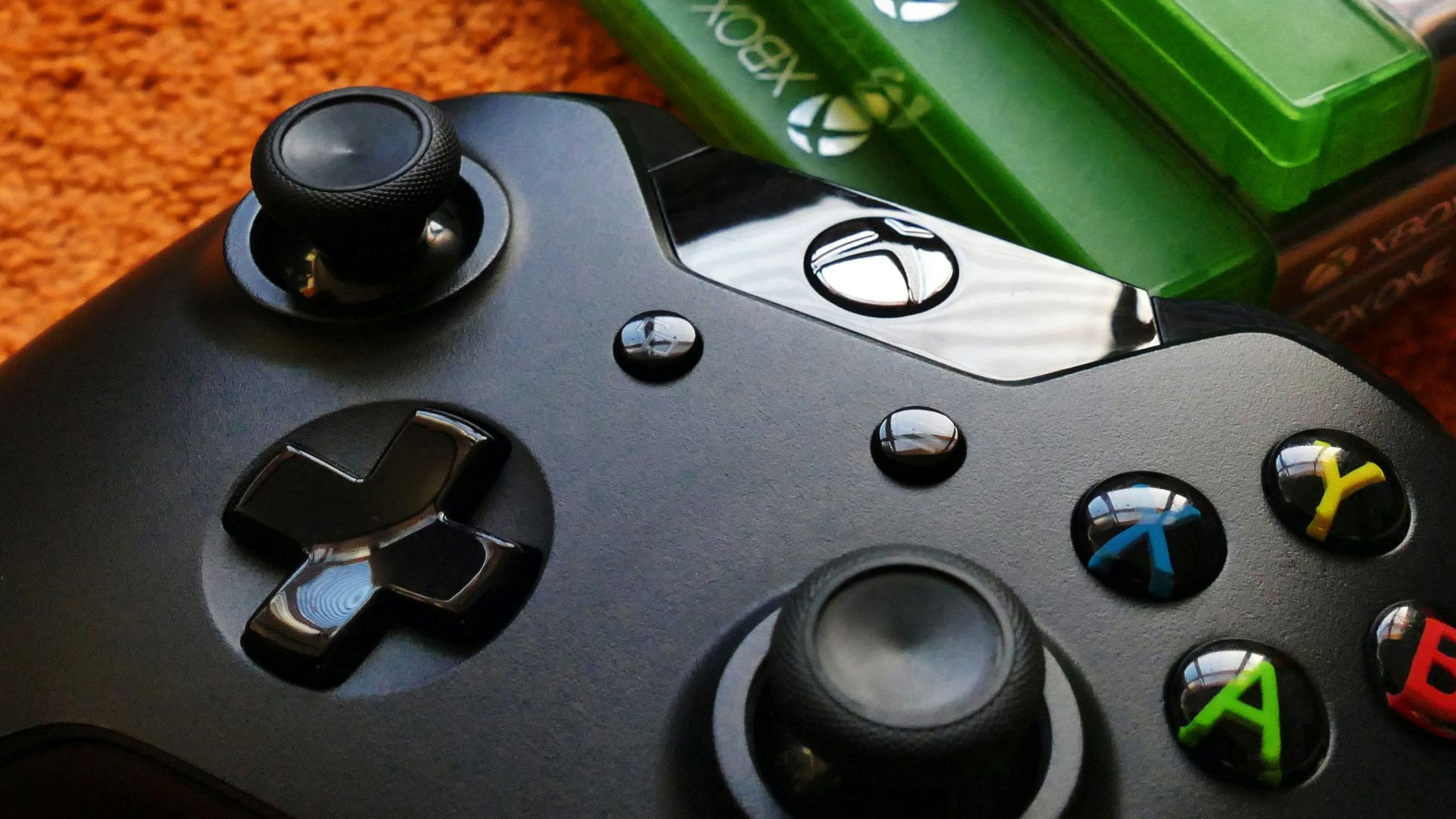 a close up of a video game controller
