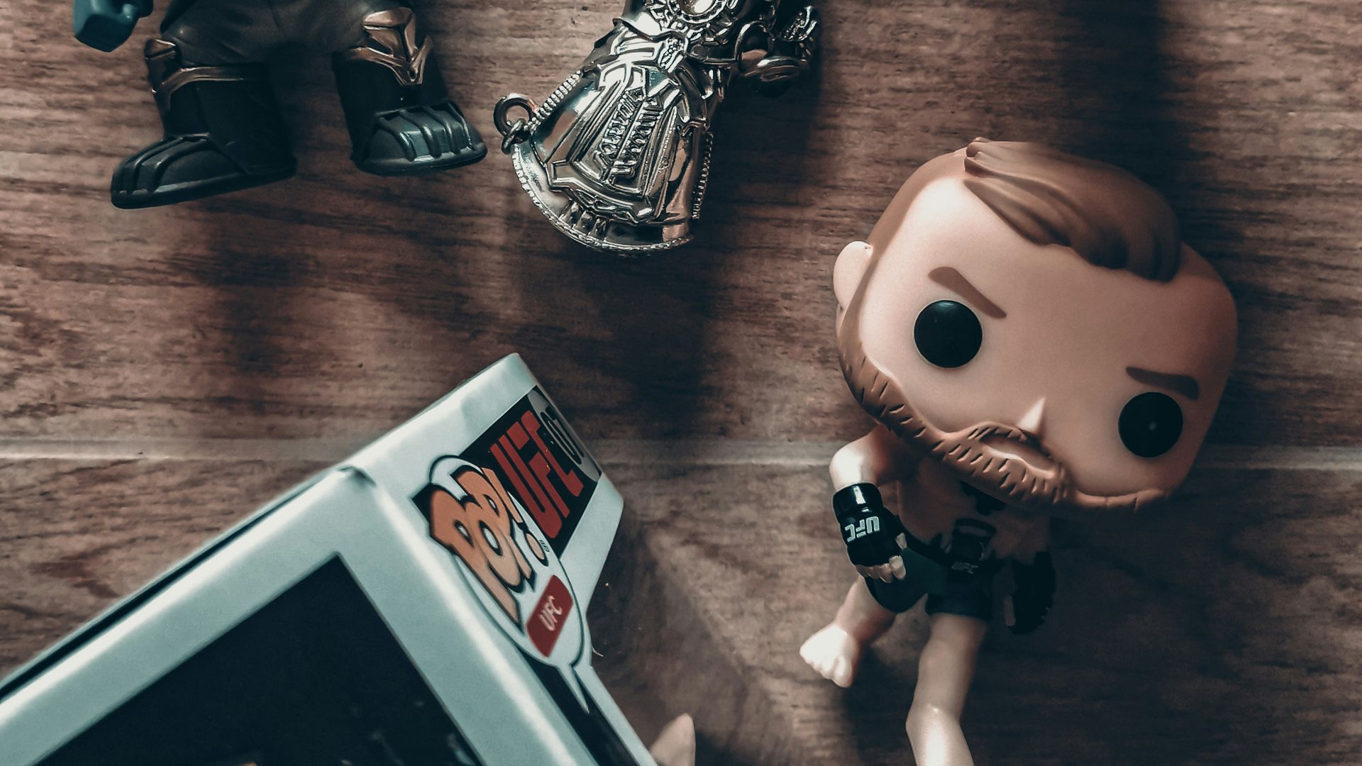 three Pop! UFC vinyl figures