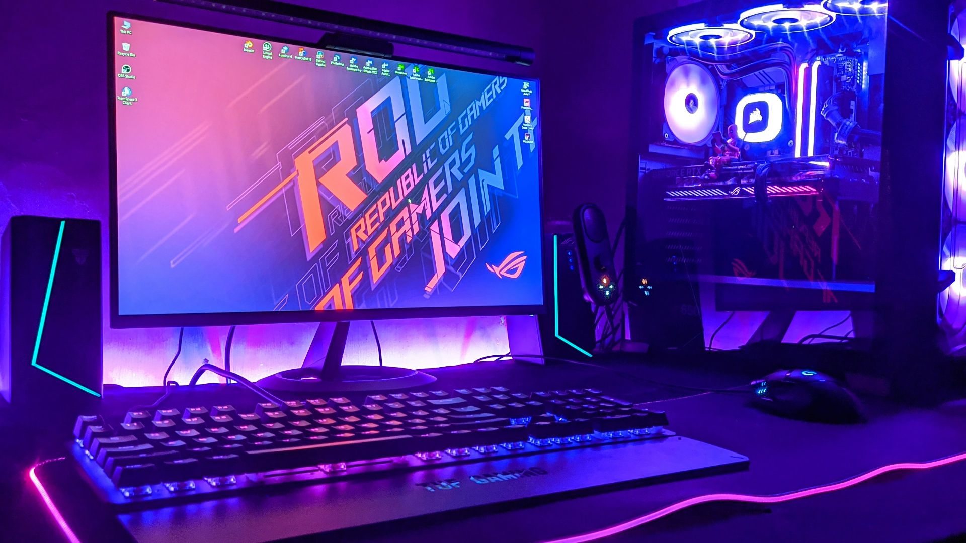 a desktop computer sitting on top of a desk