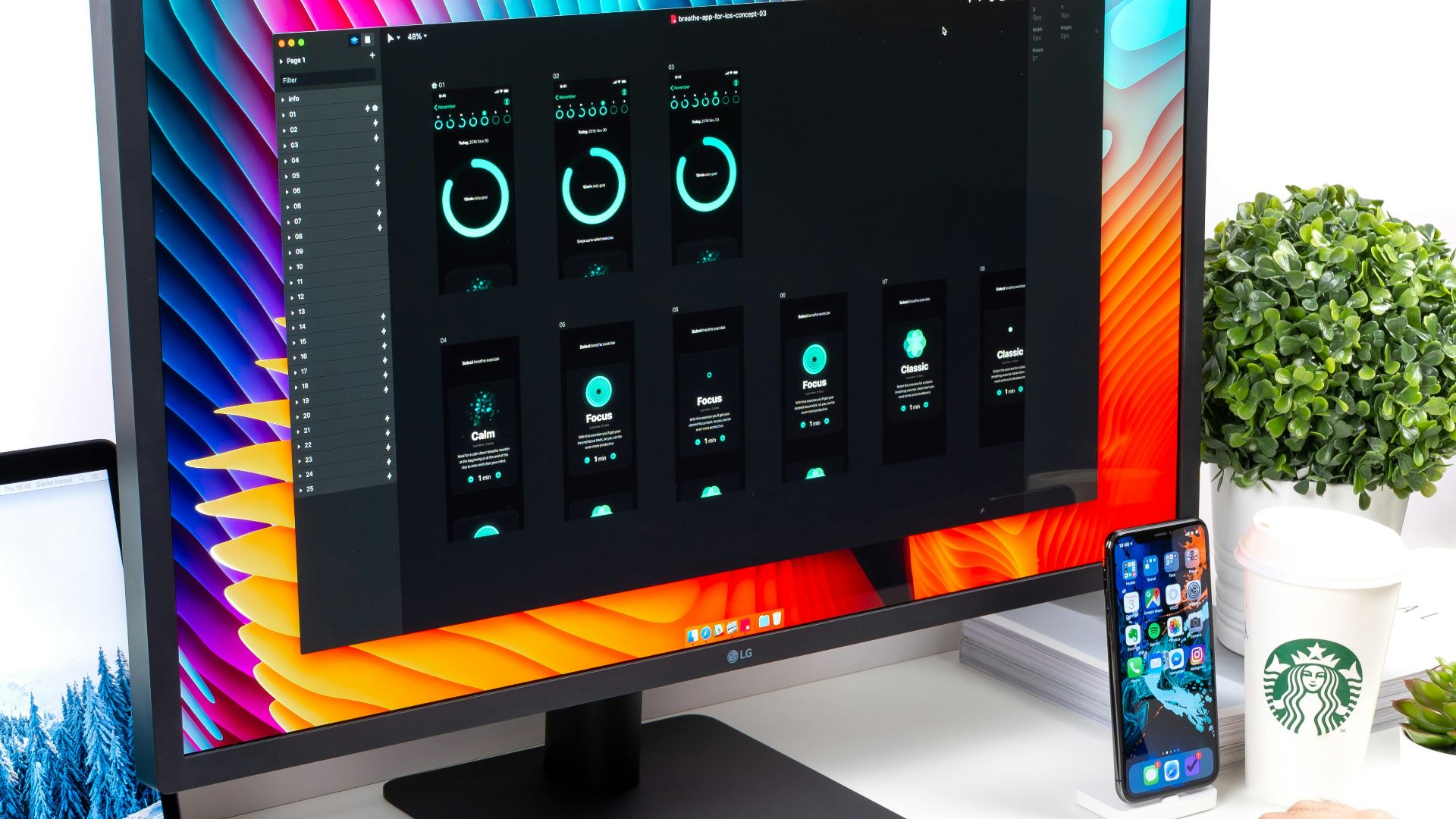 flat screen computer monitor displaying internet speed