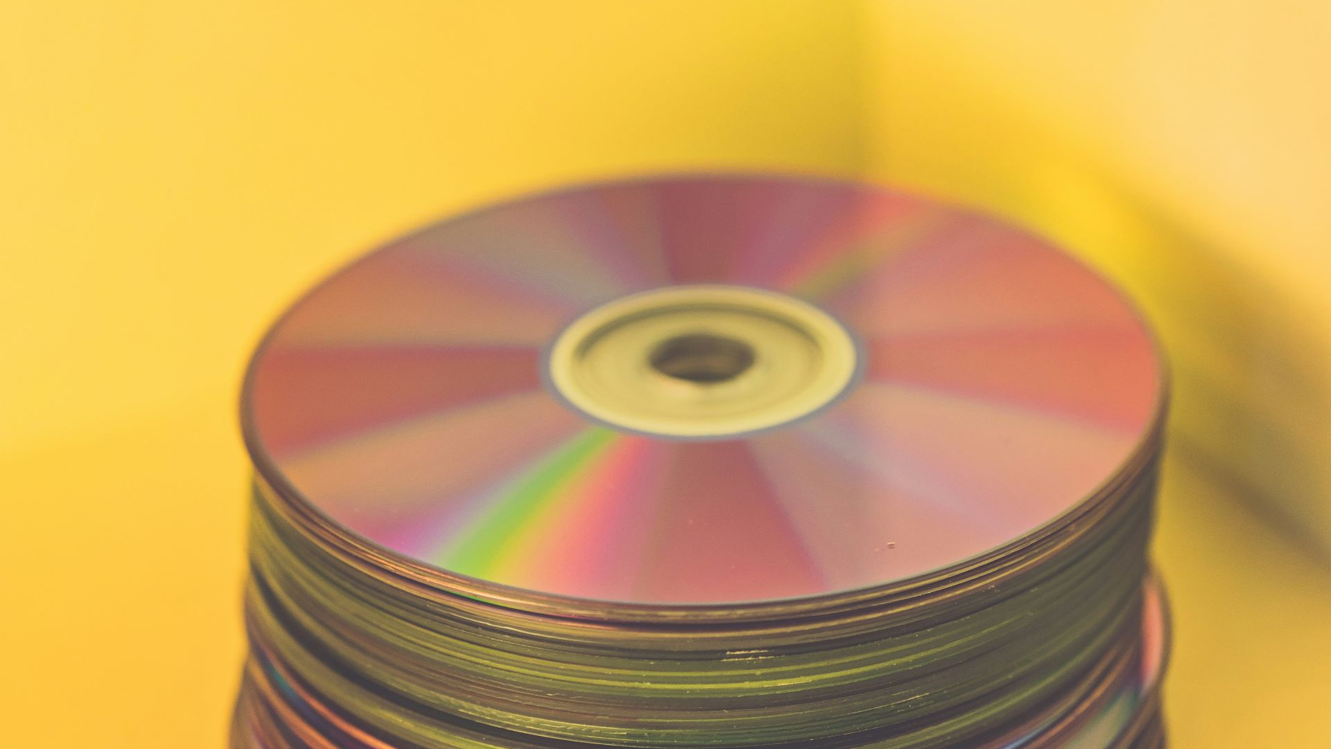 pile of media discs