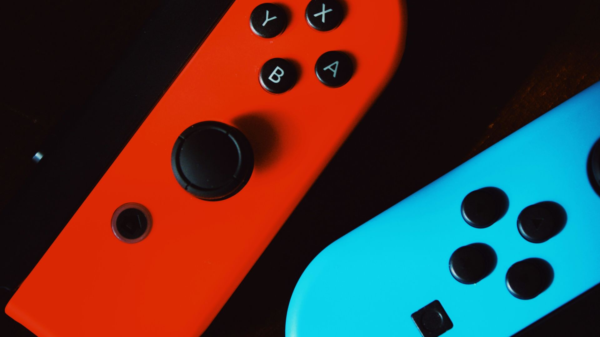 Nintendo Switch on black surface