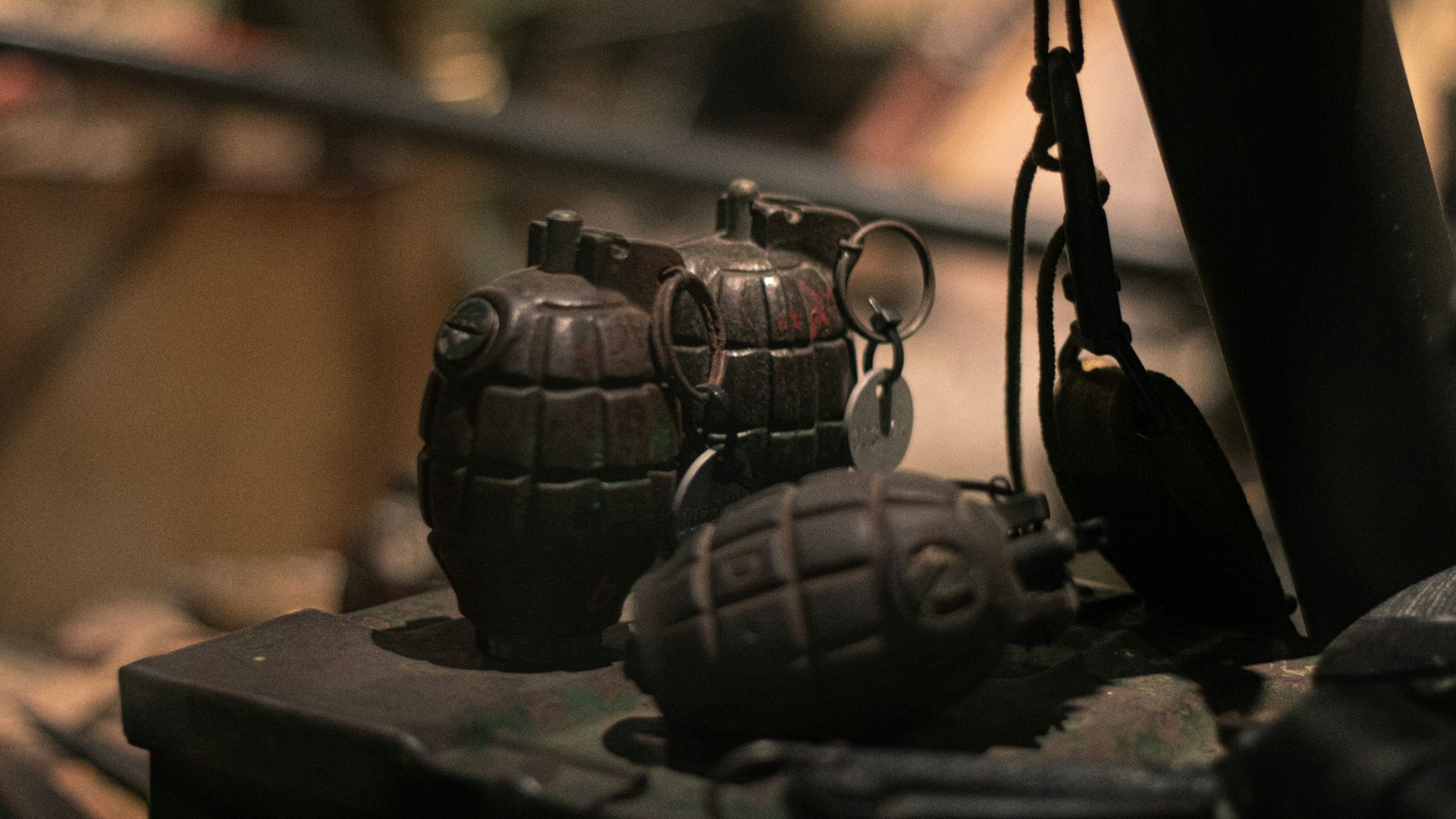 a close up of a metal object on a table