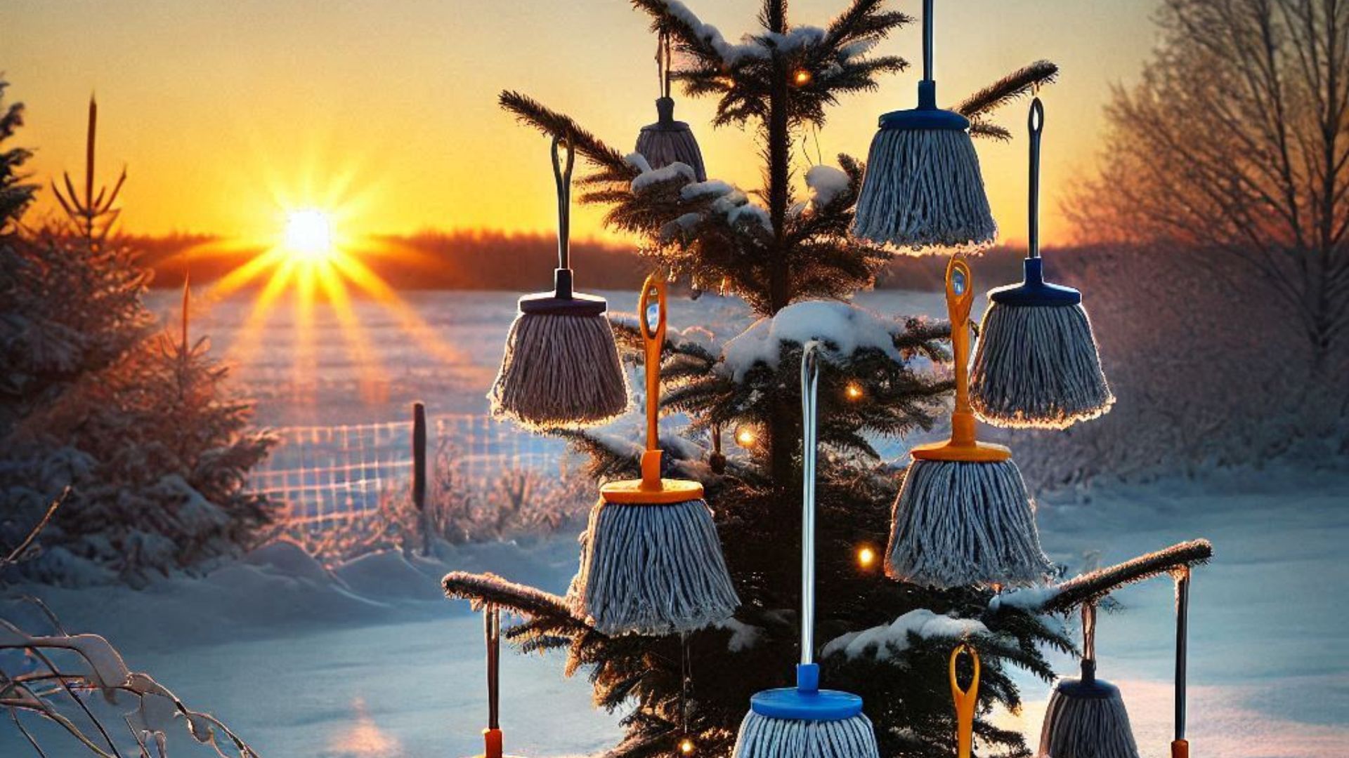 File:AI image of a holiday tree with mops.jpg