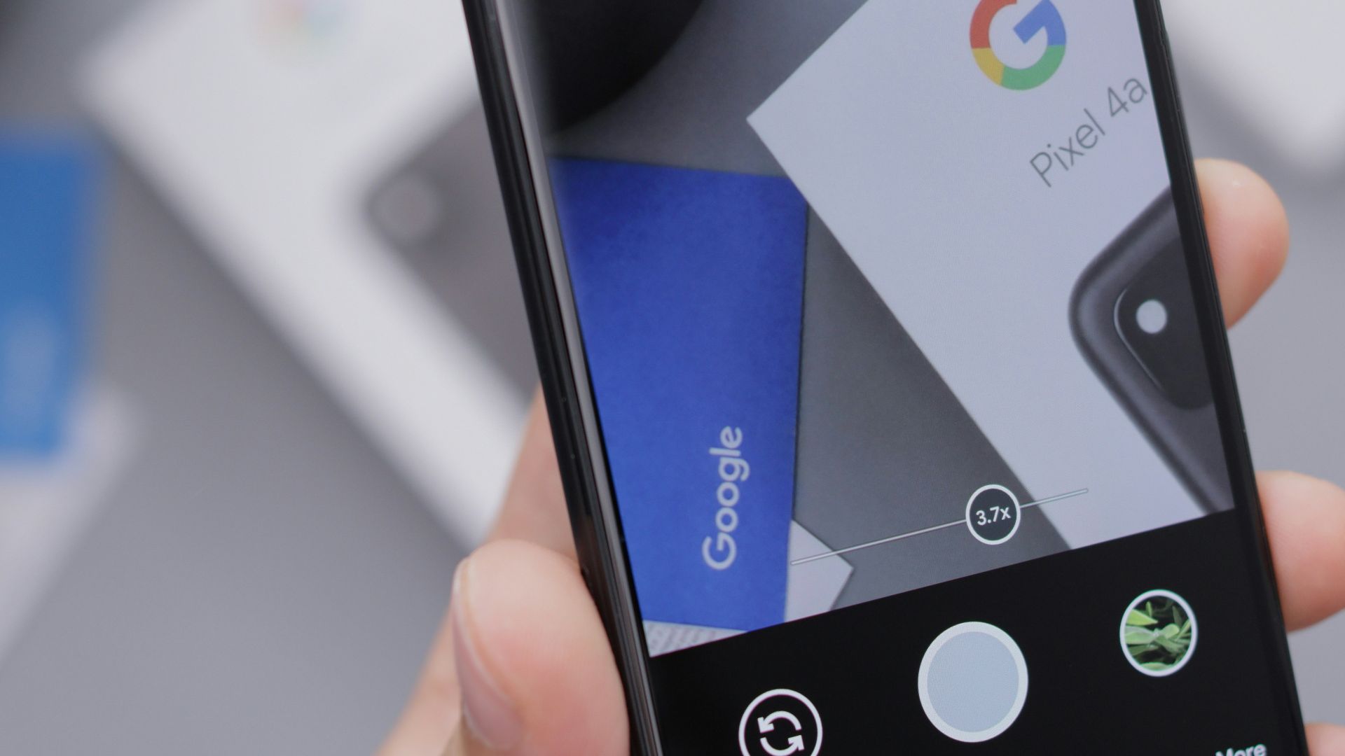 black and white smartphone displaying google search