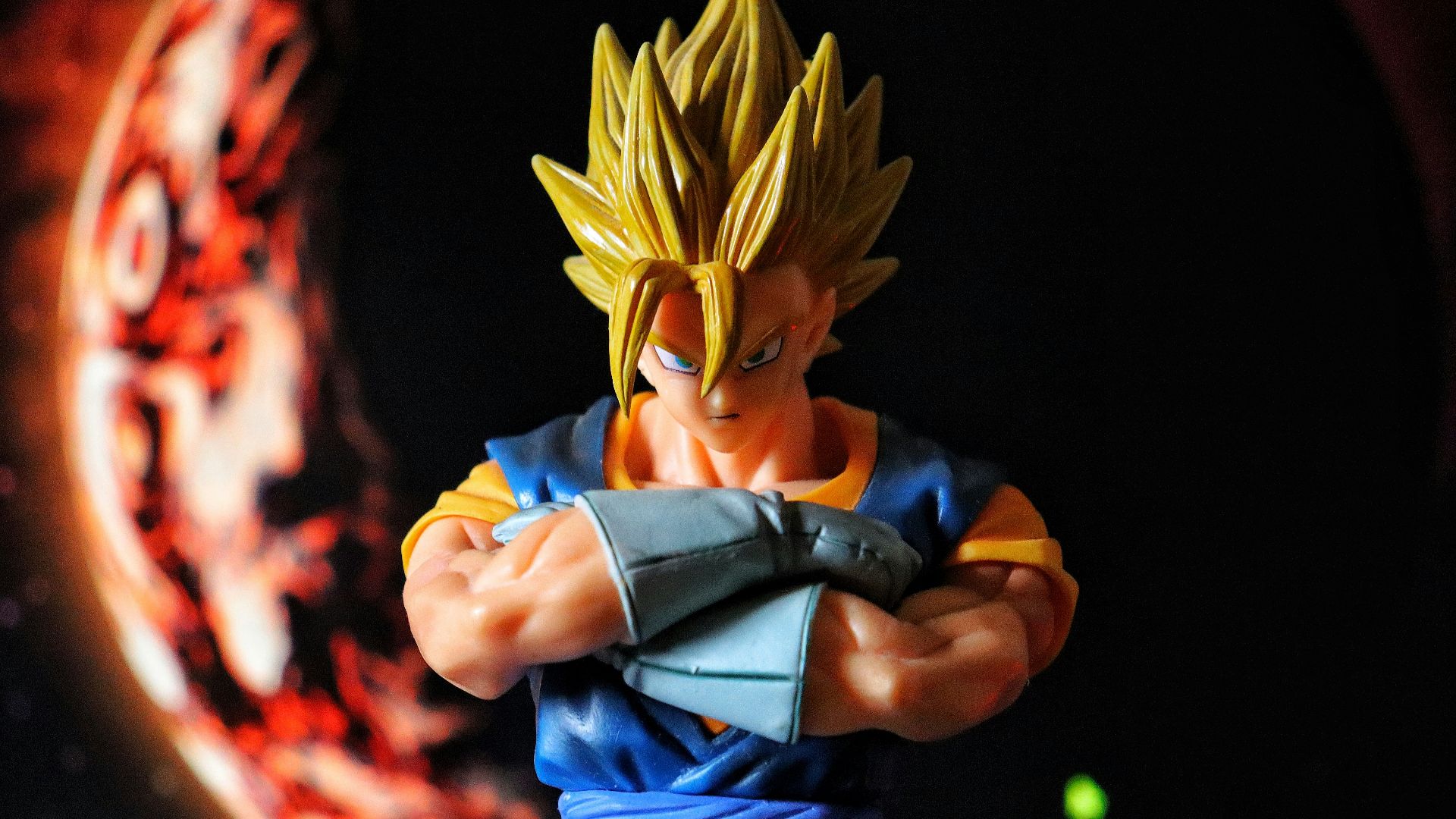 A close up of a dragon ball action figure