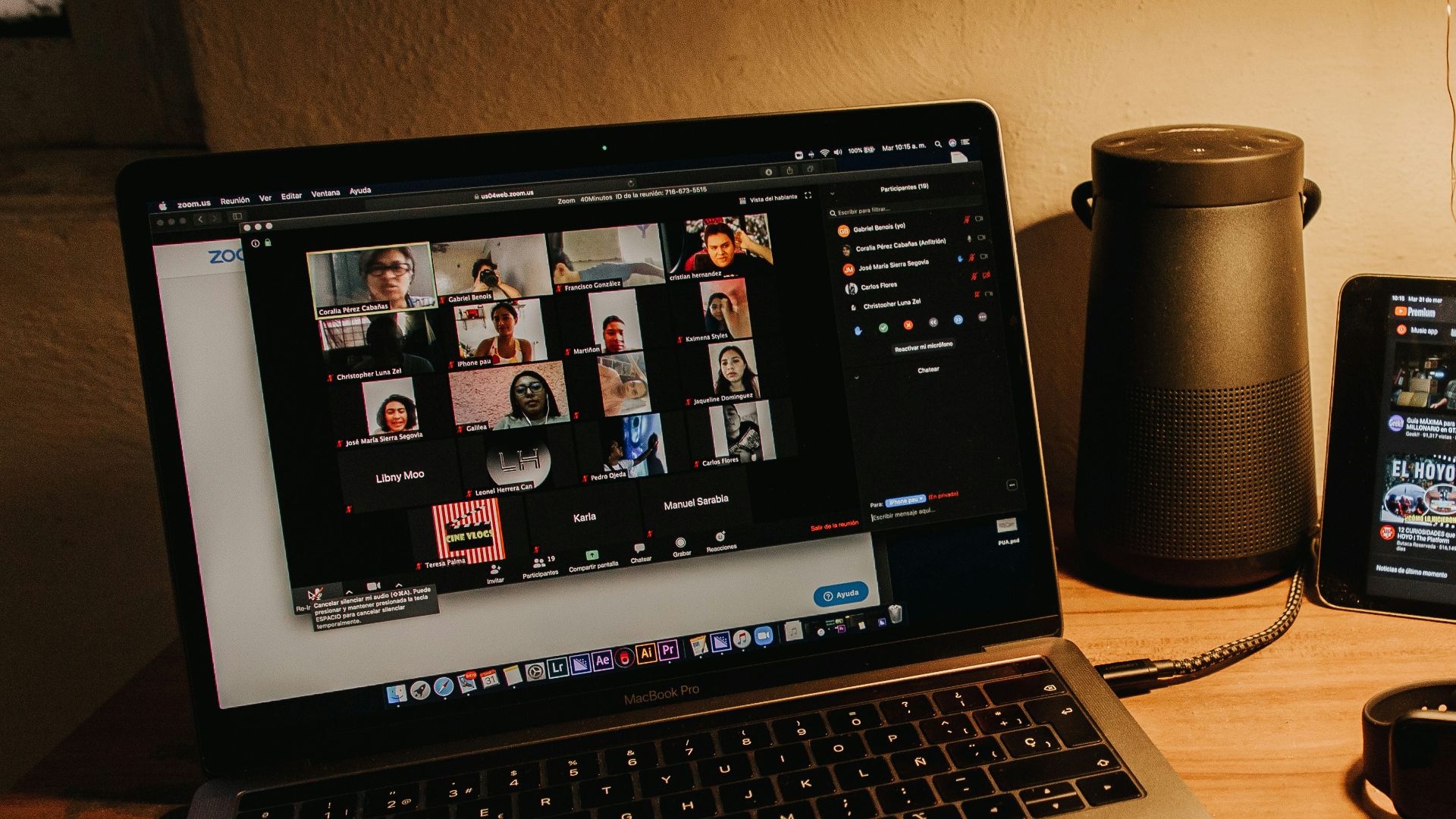 black and silver laptop computer on brown wooden table