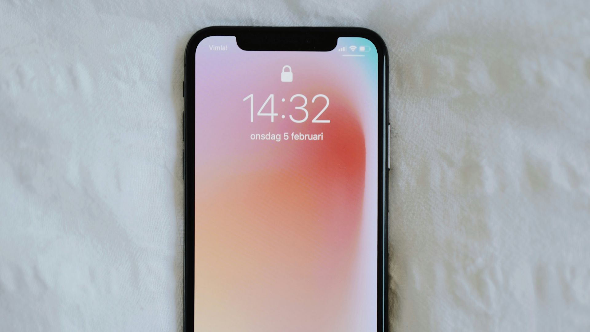 space gray iphone 6 on white textile